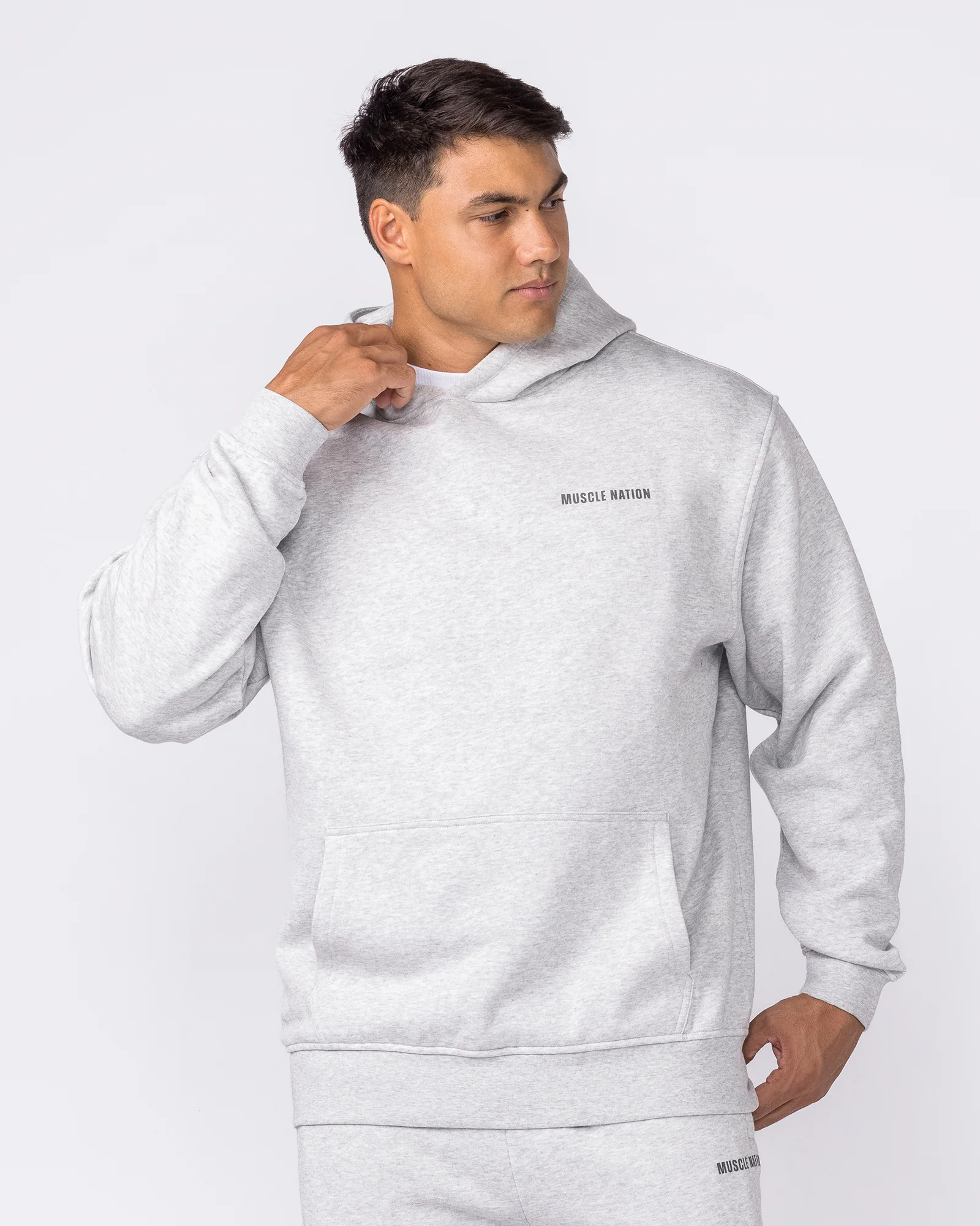 Essential Hoodie - Grey Marl - Image 3