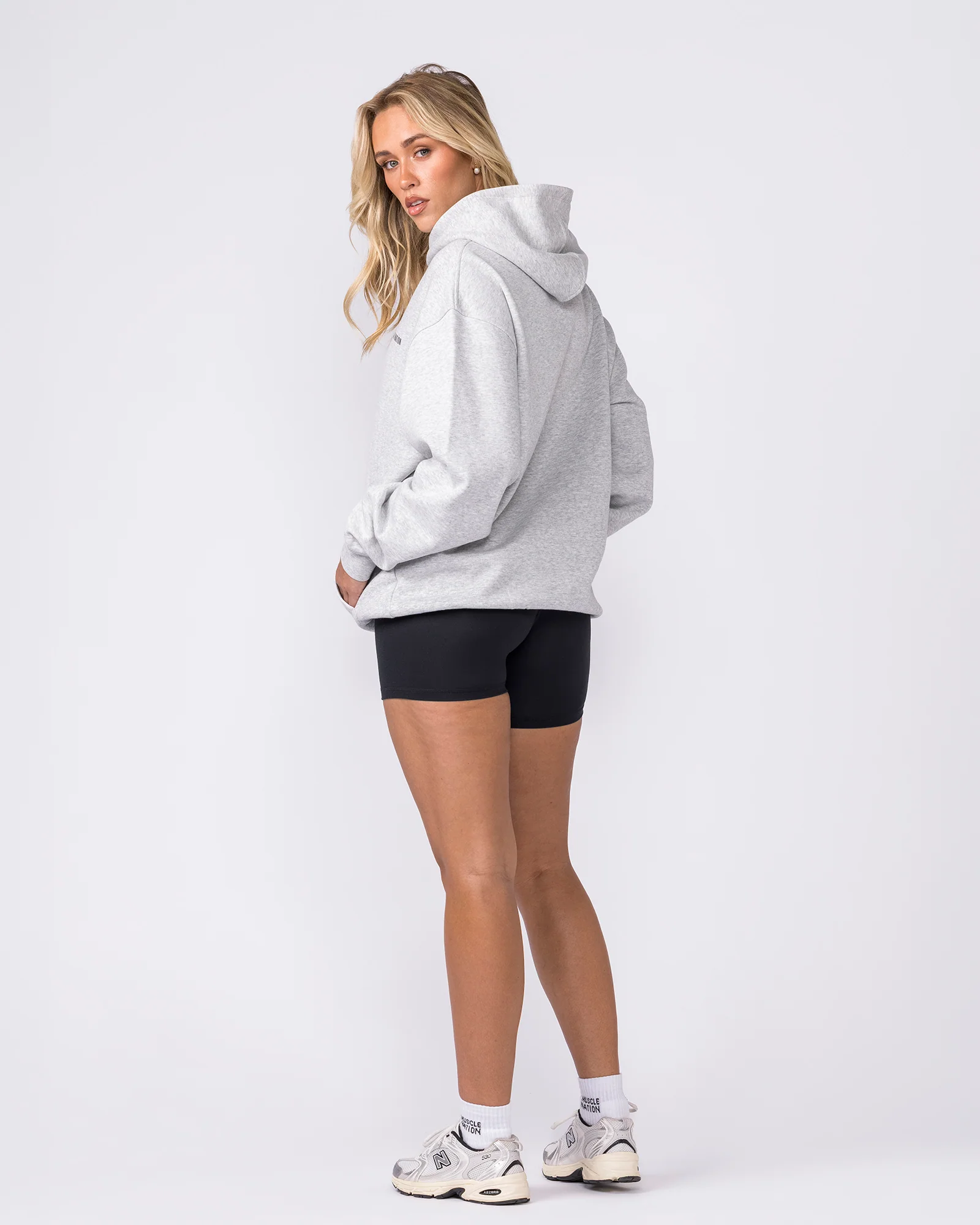 Essential Hoodie - Grey Marl - Image 8