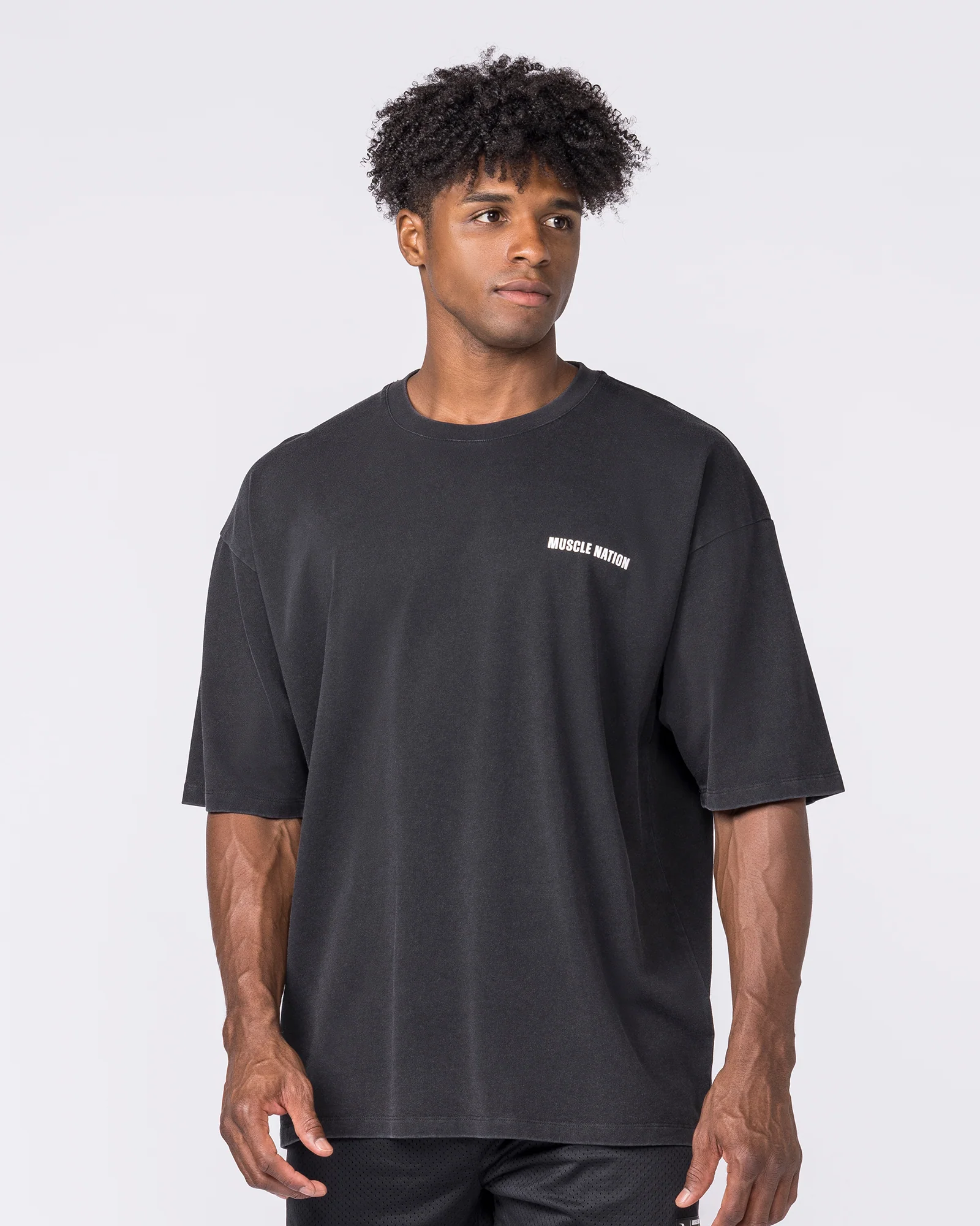 Essential Oversized Vintage Tee - Washed Black - Image 3