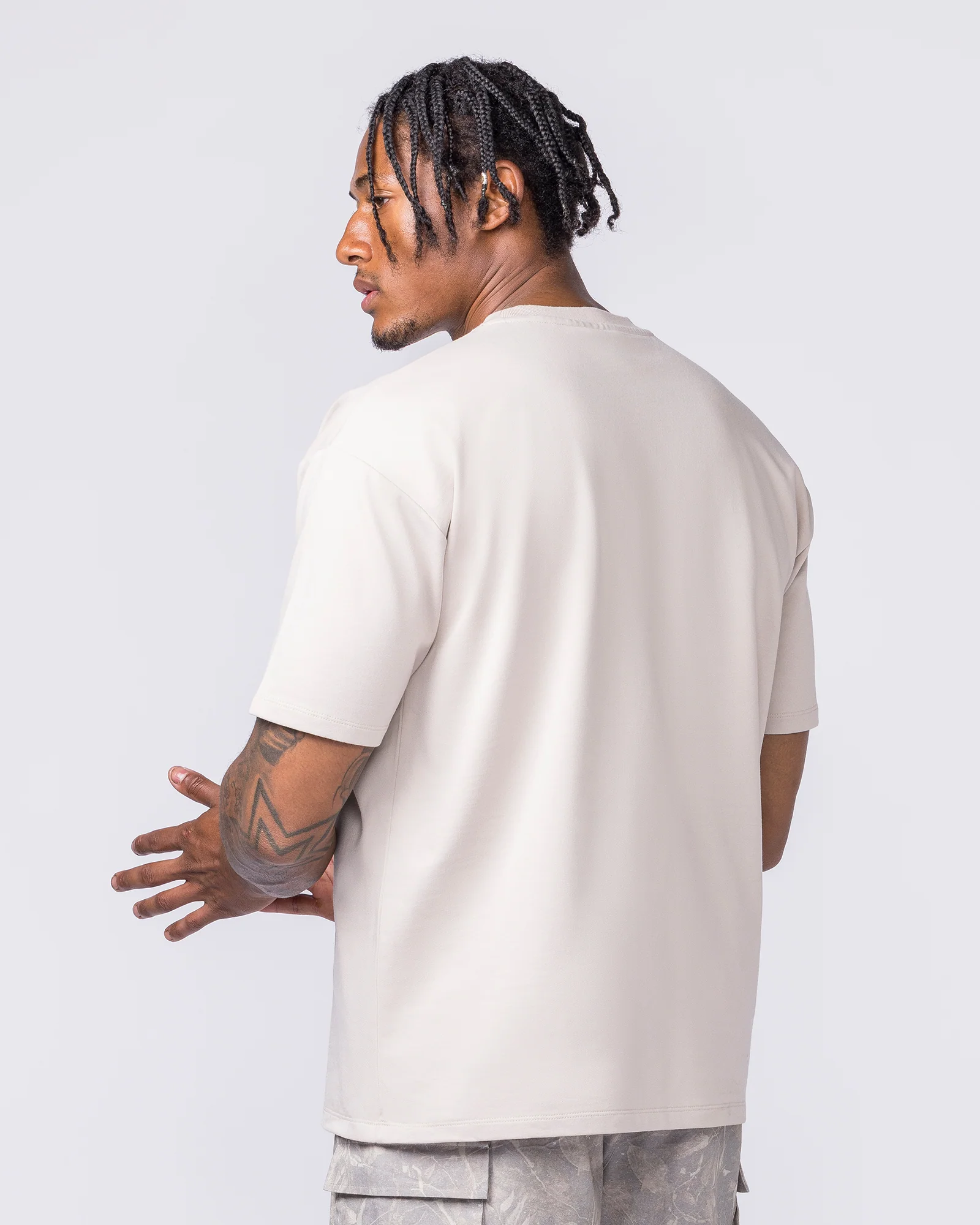 Essential Regular Fit Tee - Cream - Image 2