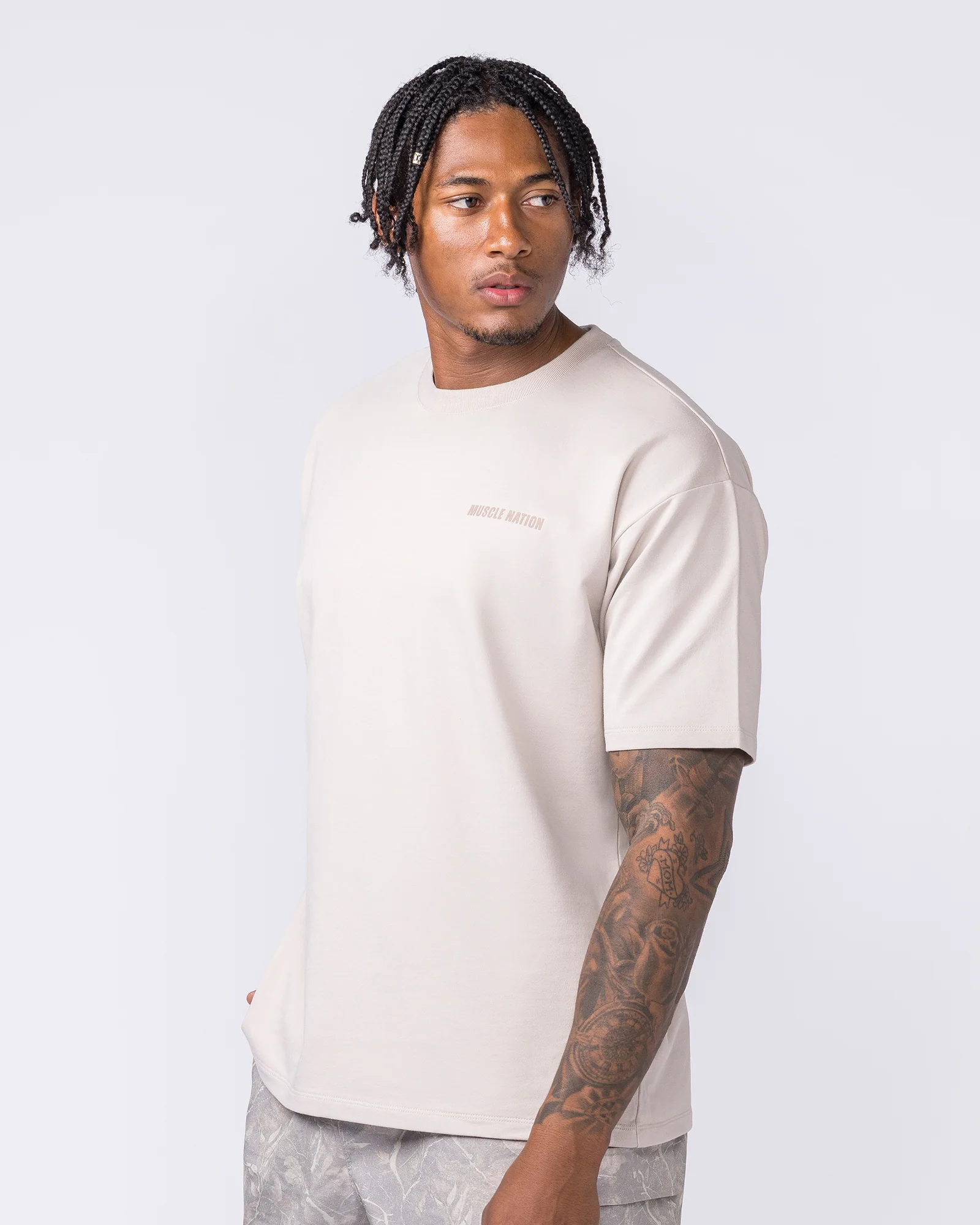 Essential Regular Fit Tee - Cream - Image 3