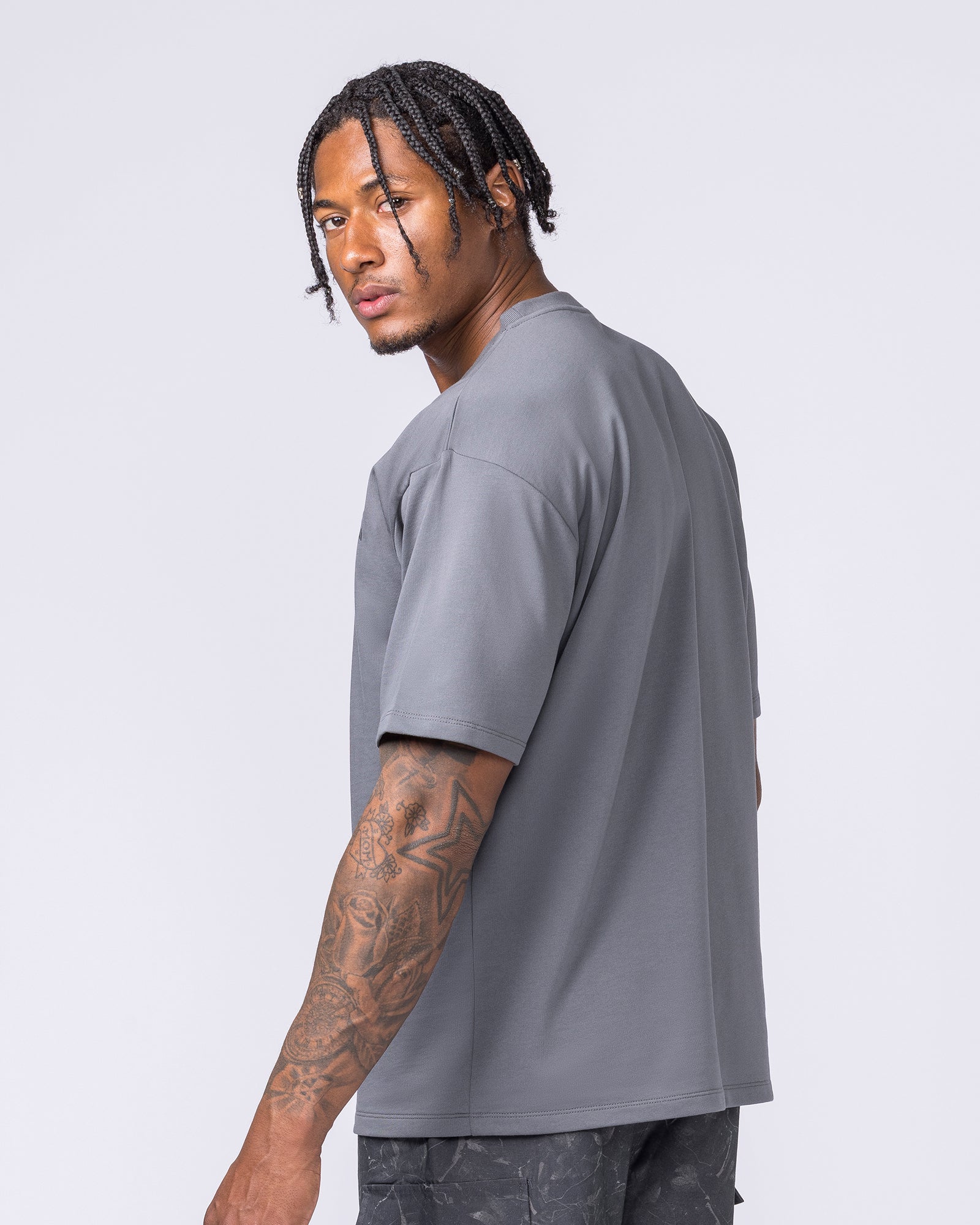 Essential Regular Fit Tee - Mid Grey - Image 2