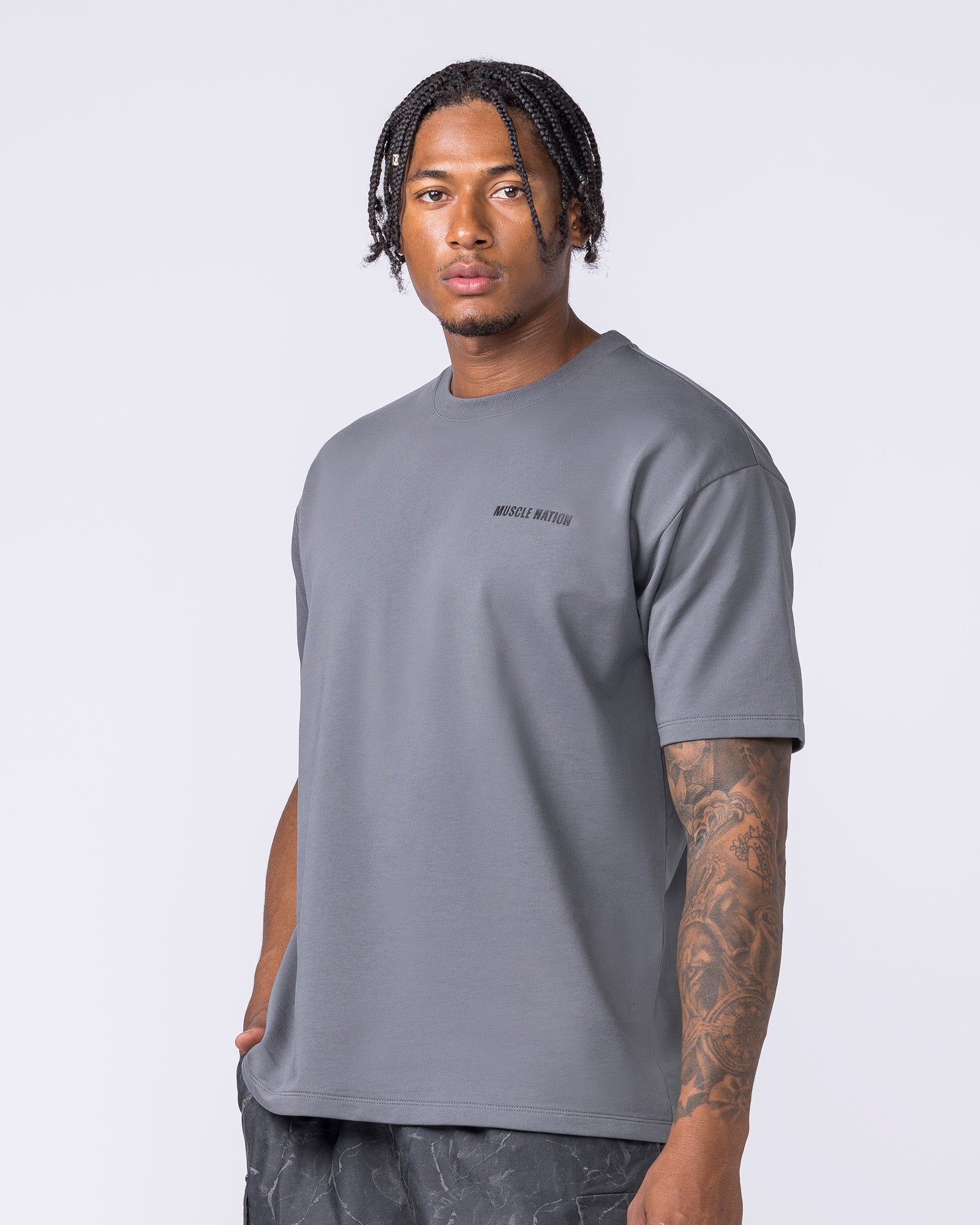Essential Regular Fit Tee - Mid Grey - Image 4