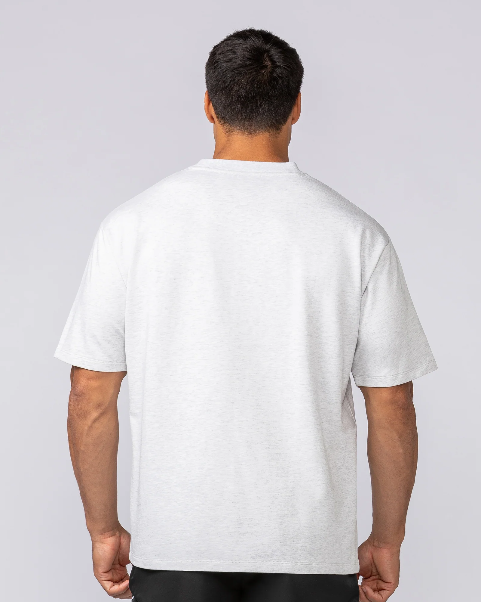 Essential Regular Fit Tee - Snow Grey Marl - Image 4