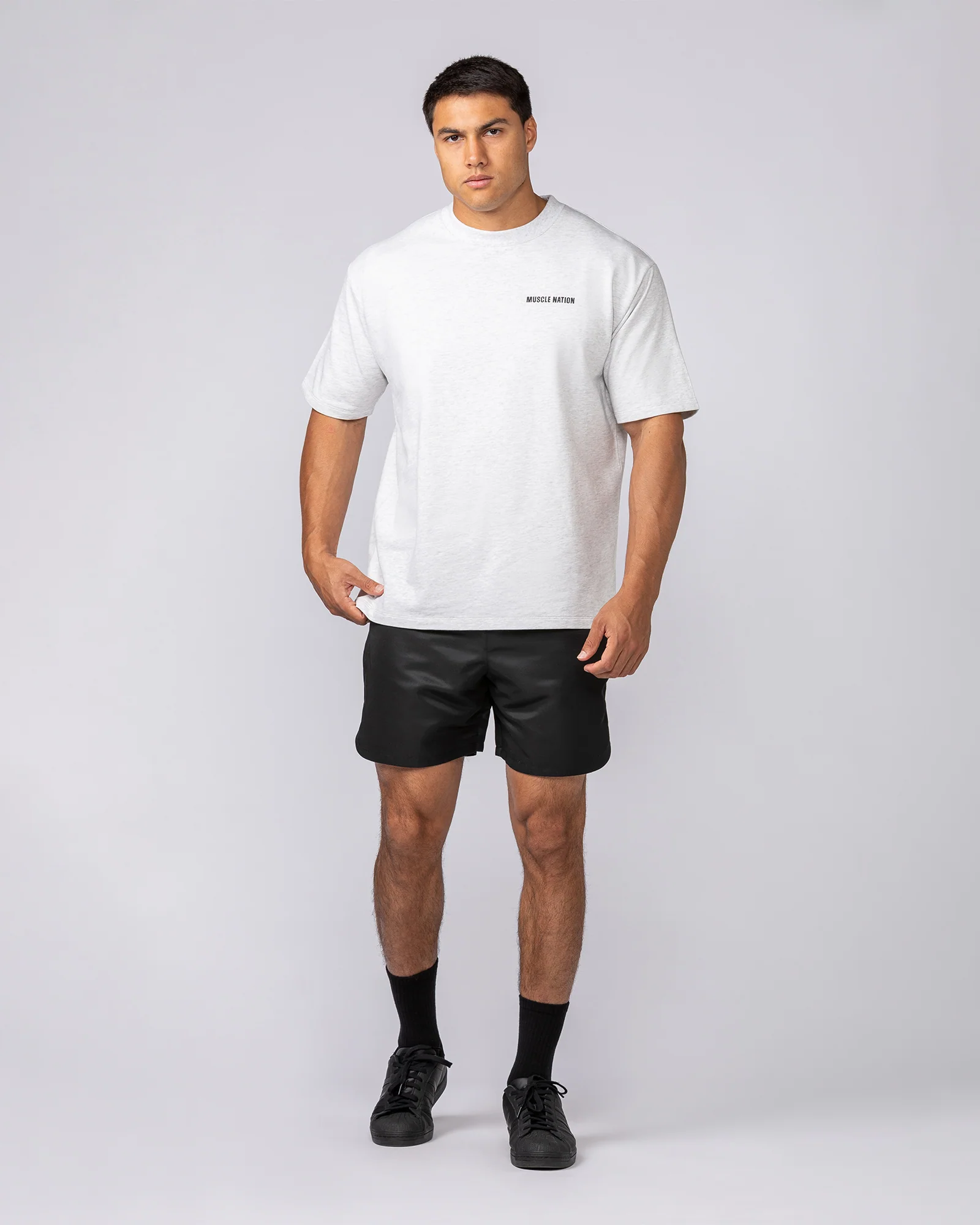 Essential Regular Fit Tee - Snow Grey Marl - Image 5