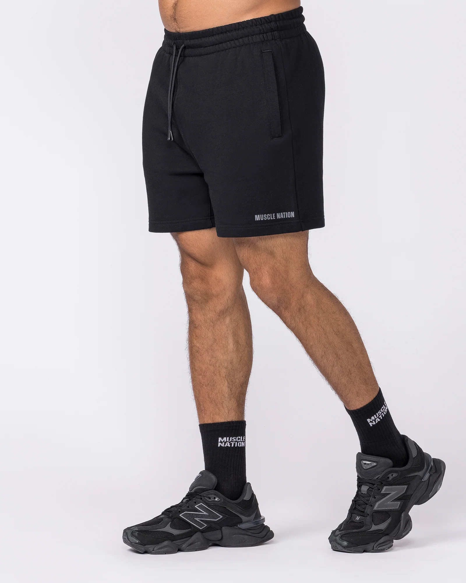 Essential Sweat 5" Shorts - Black - Image 4