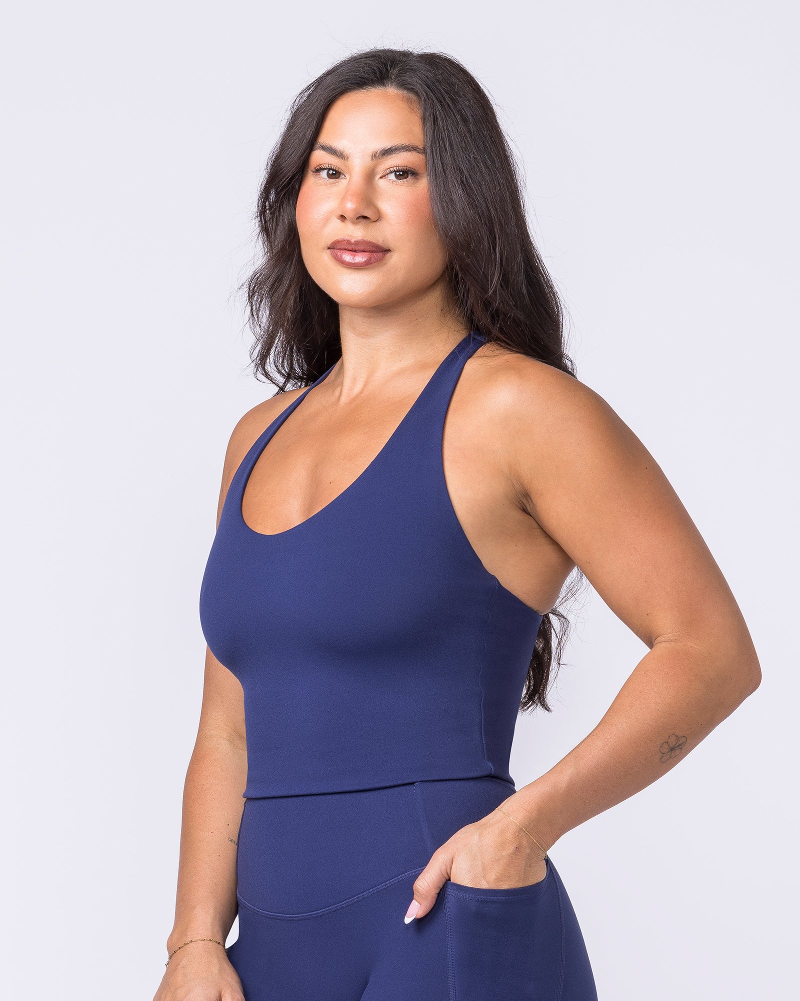 Everyday Form Cropped Tank - Classic Navy - Image 3