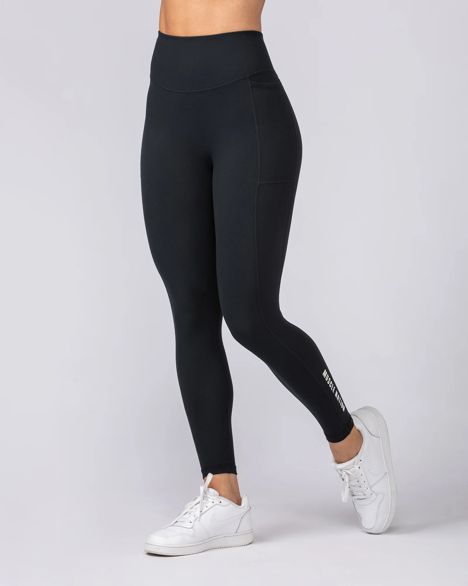 Everyday Pocket Ankle Length Leggings - Black - Image 3