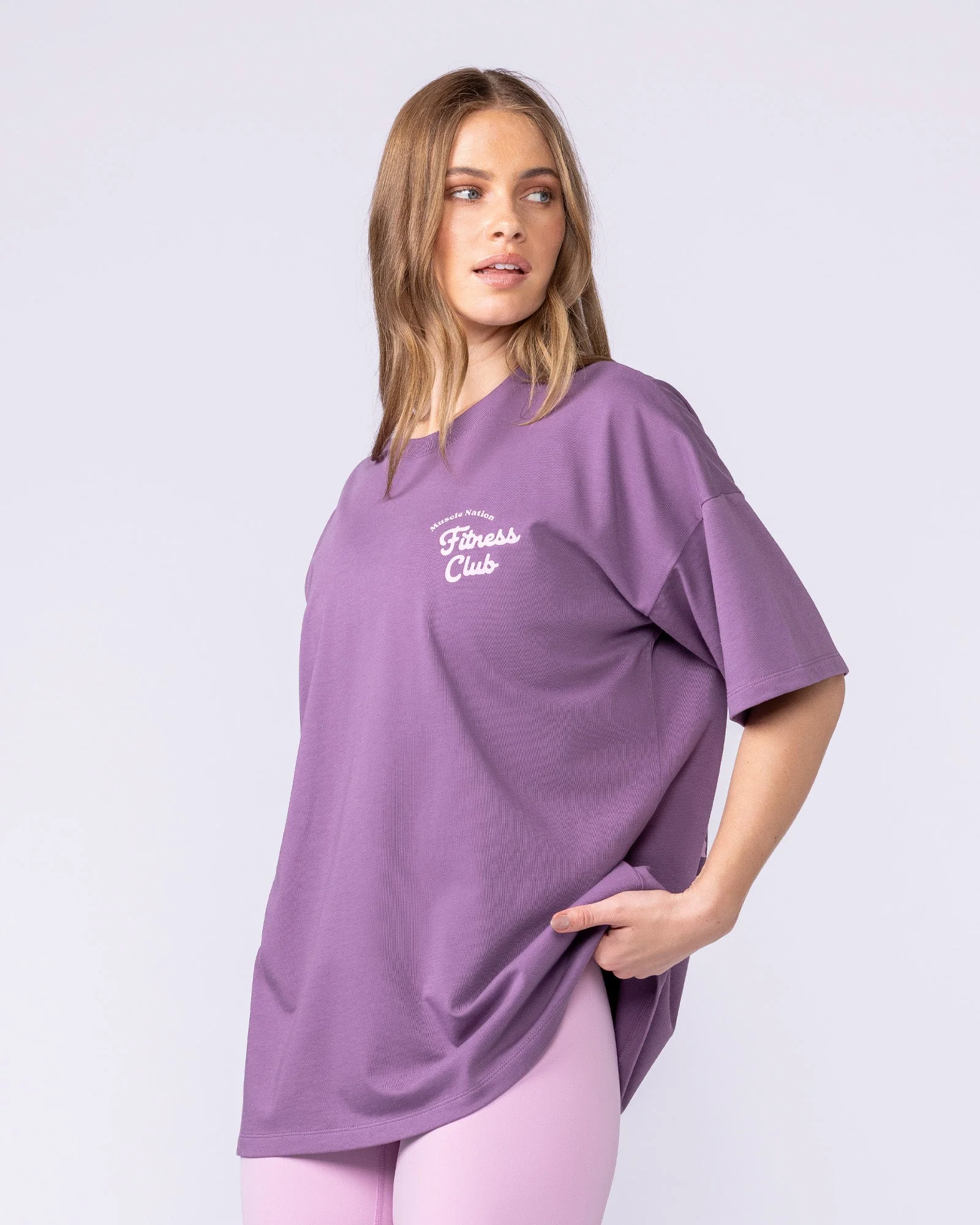 Fizz Oversized Tee - Thistle - Image 4