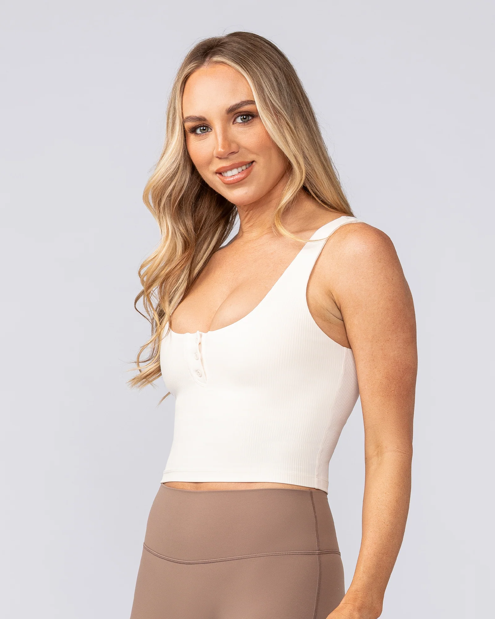 Flirt Bra Tank - Travertine - Image 3