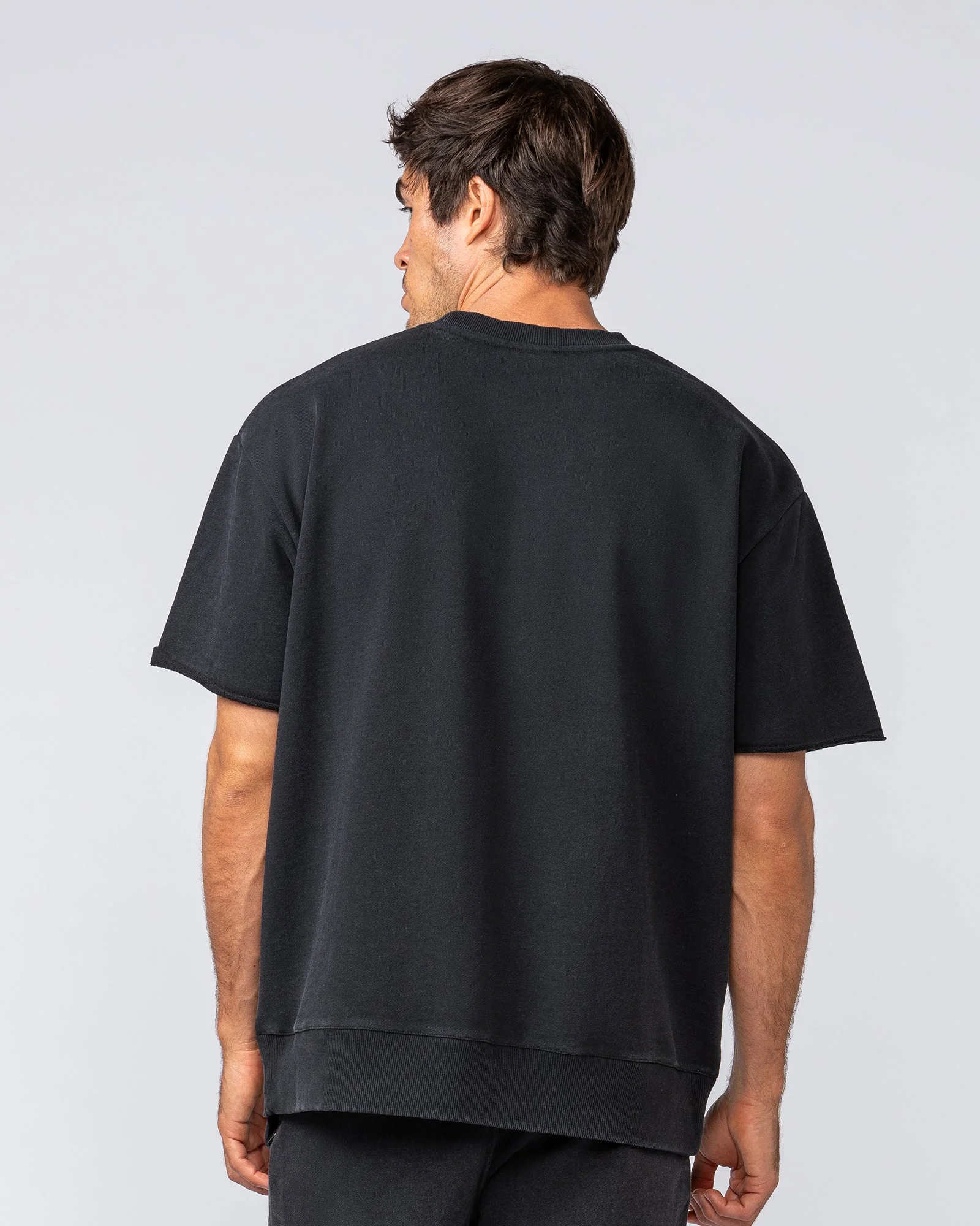 Heritage Loopback Oversized Tee - Washed Black - Image 4