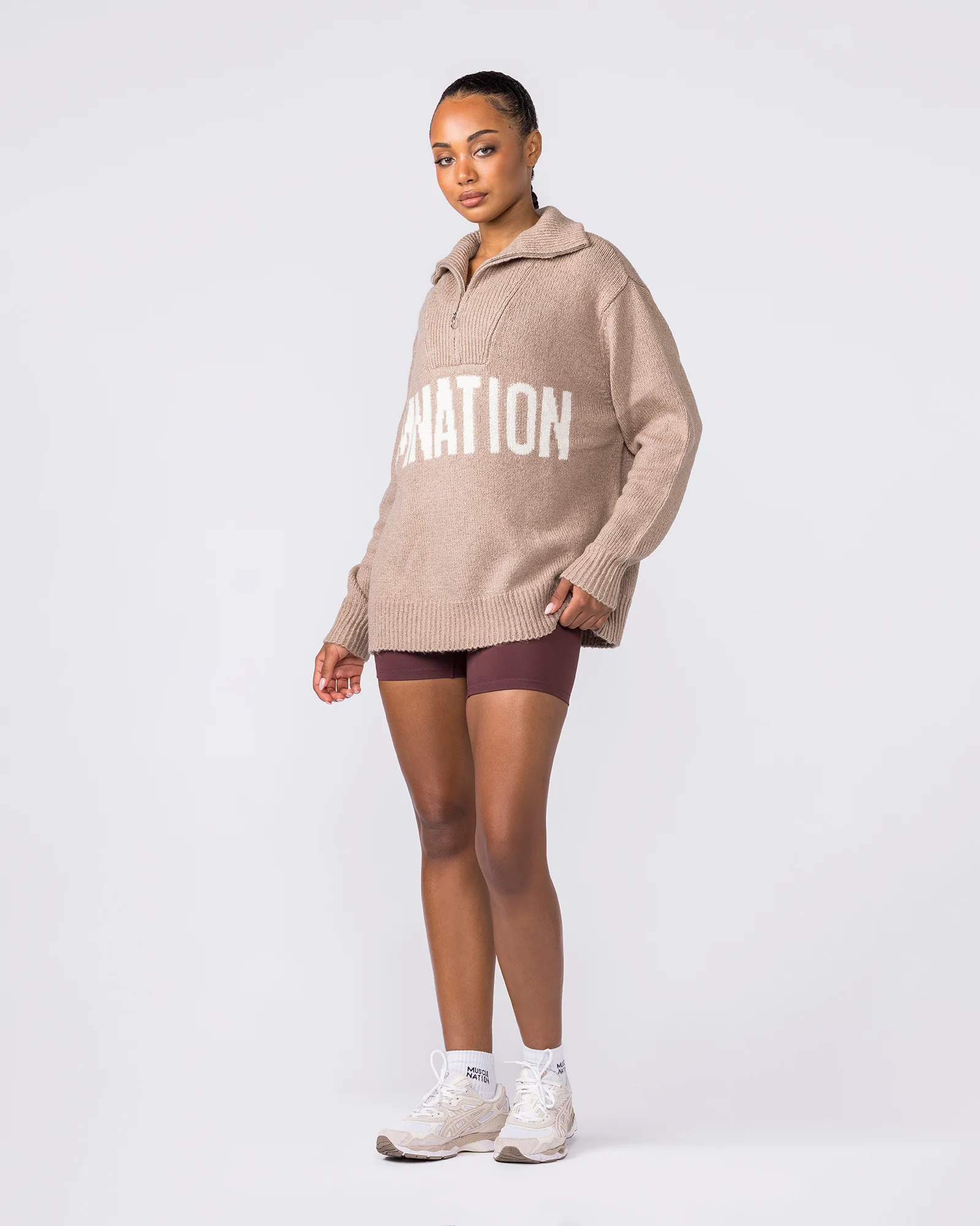 Heritage Oversized Knit - Fossil - Image 6