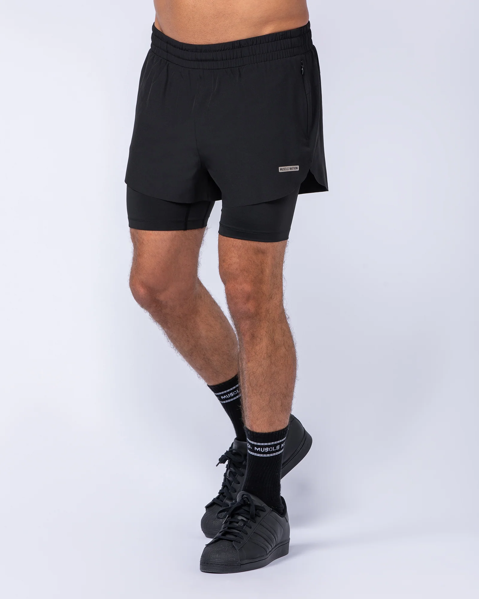 Hybrid 3" Shorts - Black - Image 3
