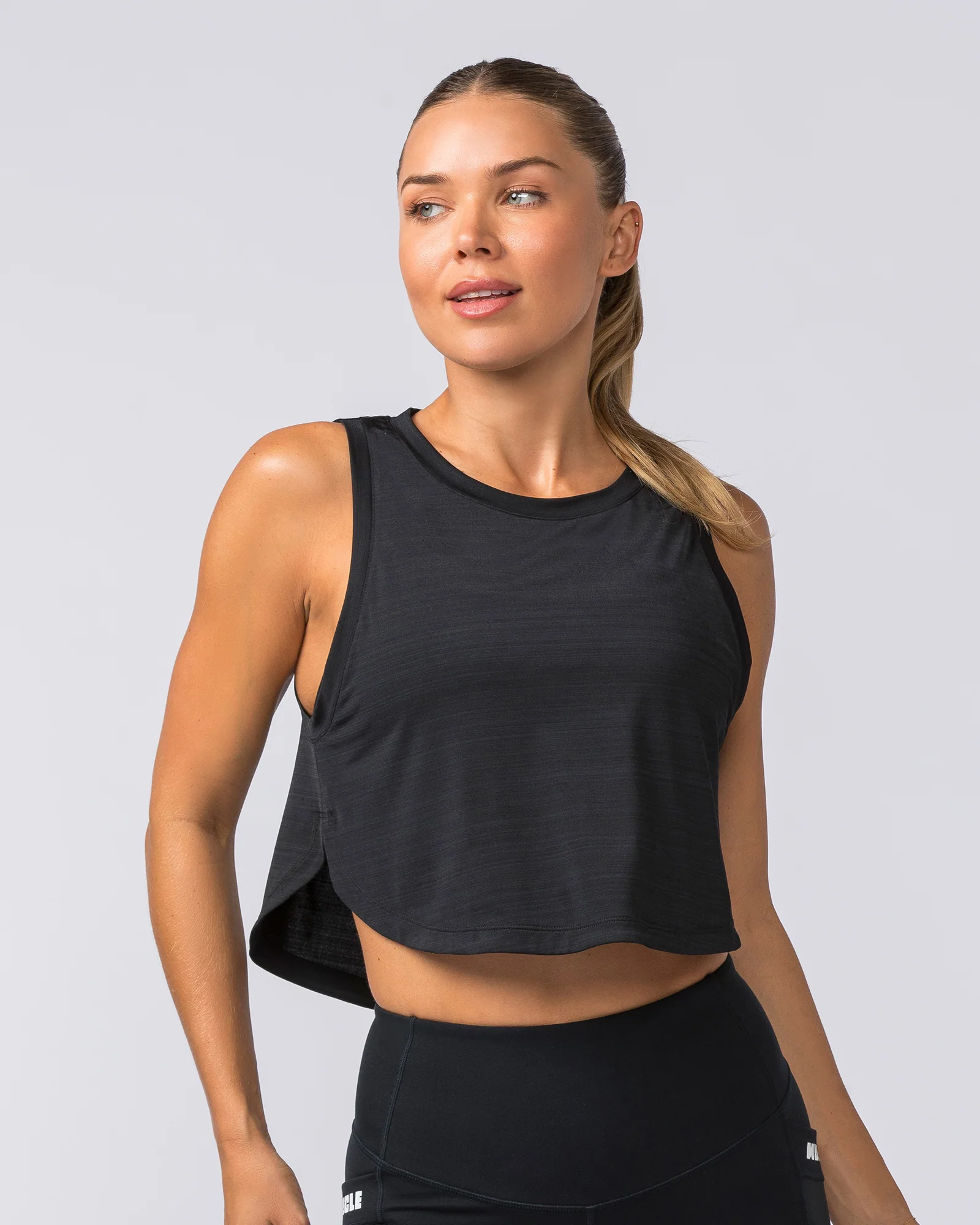Ignite Cropped Training Tank - Black - Image 2