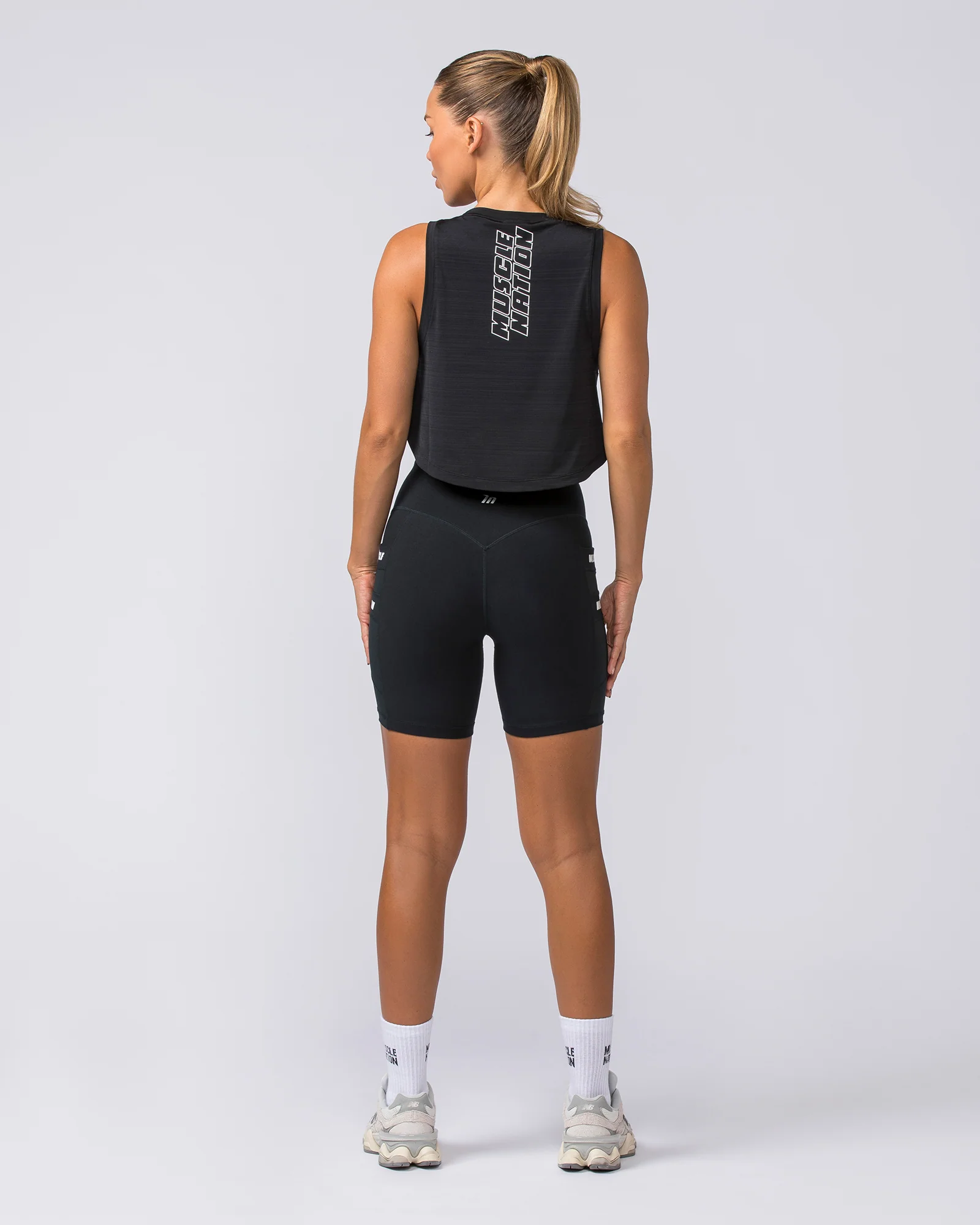 Ignite Cropped Training Tank - Black - Image 6