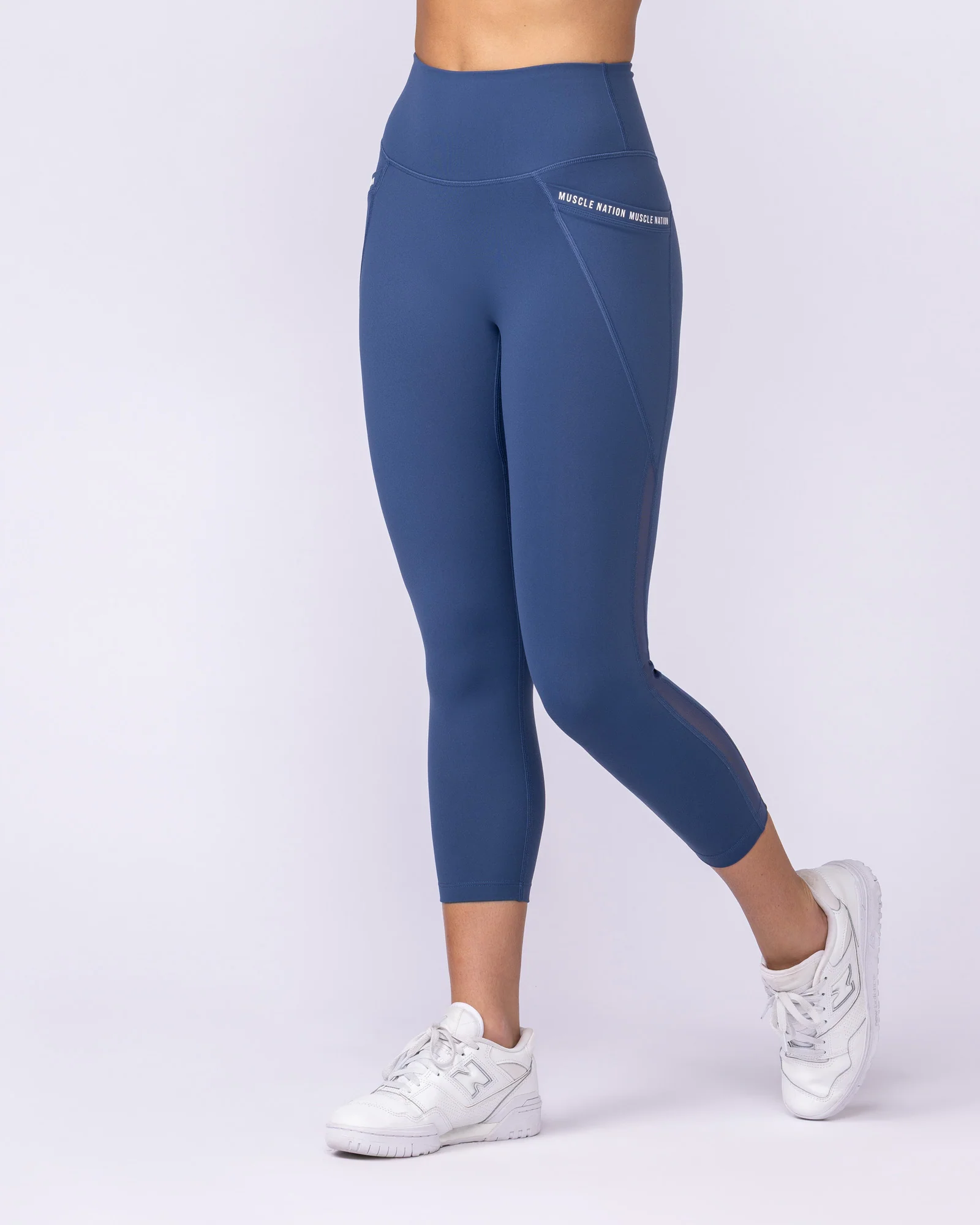 Illusion Signature Pocket 7/8 Leggings - Atlantis - Image 4
