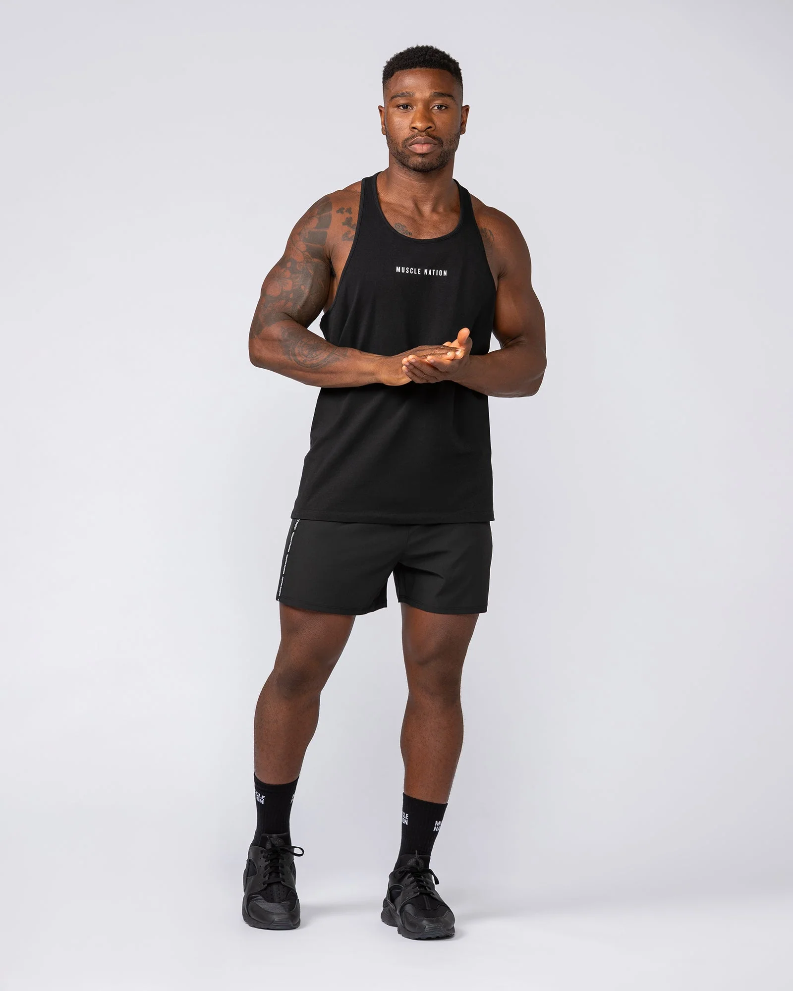 Infinite Y Back Singlet - Black - Image 5