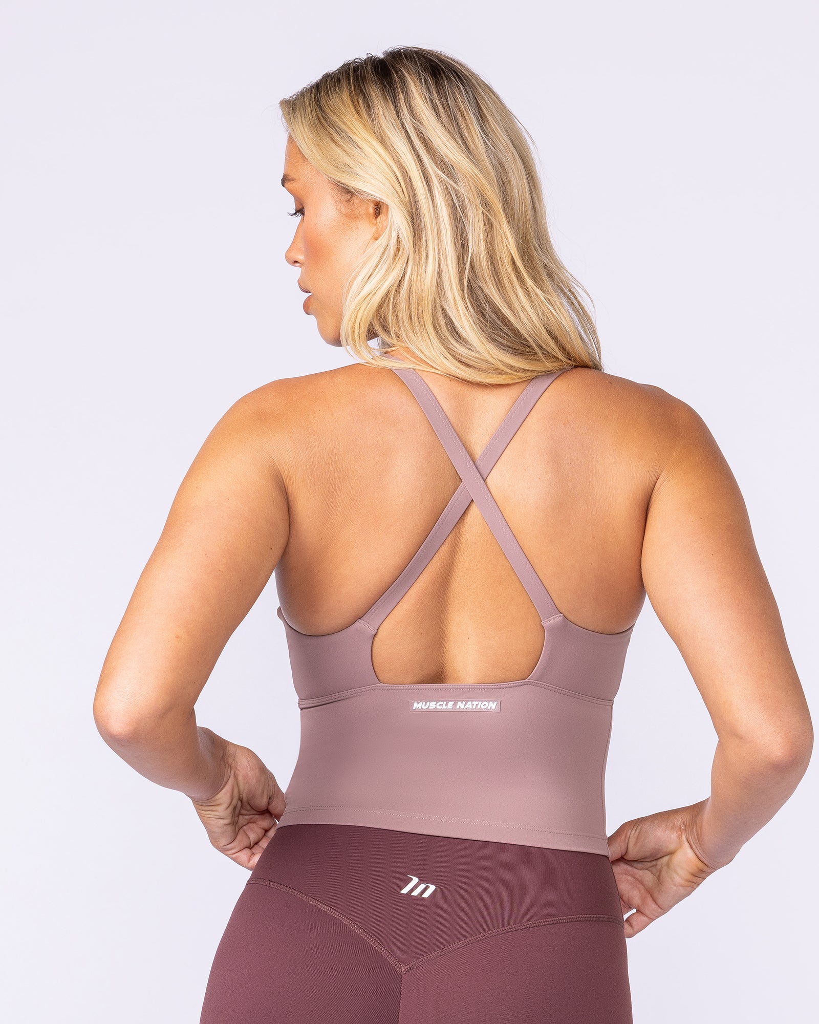 Influence Bra Tank - Mocha Berry - Image 4