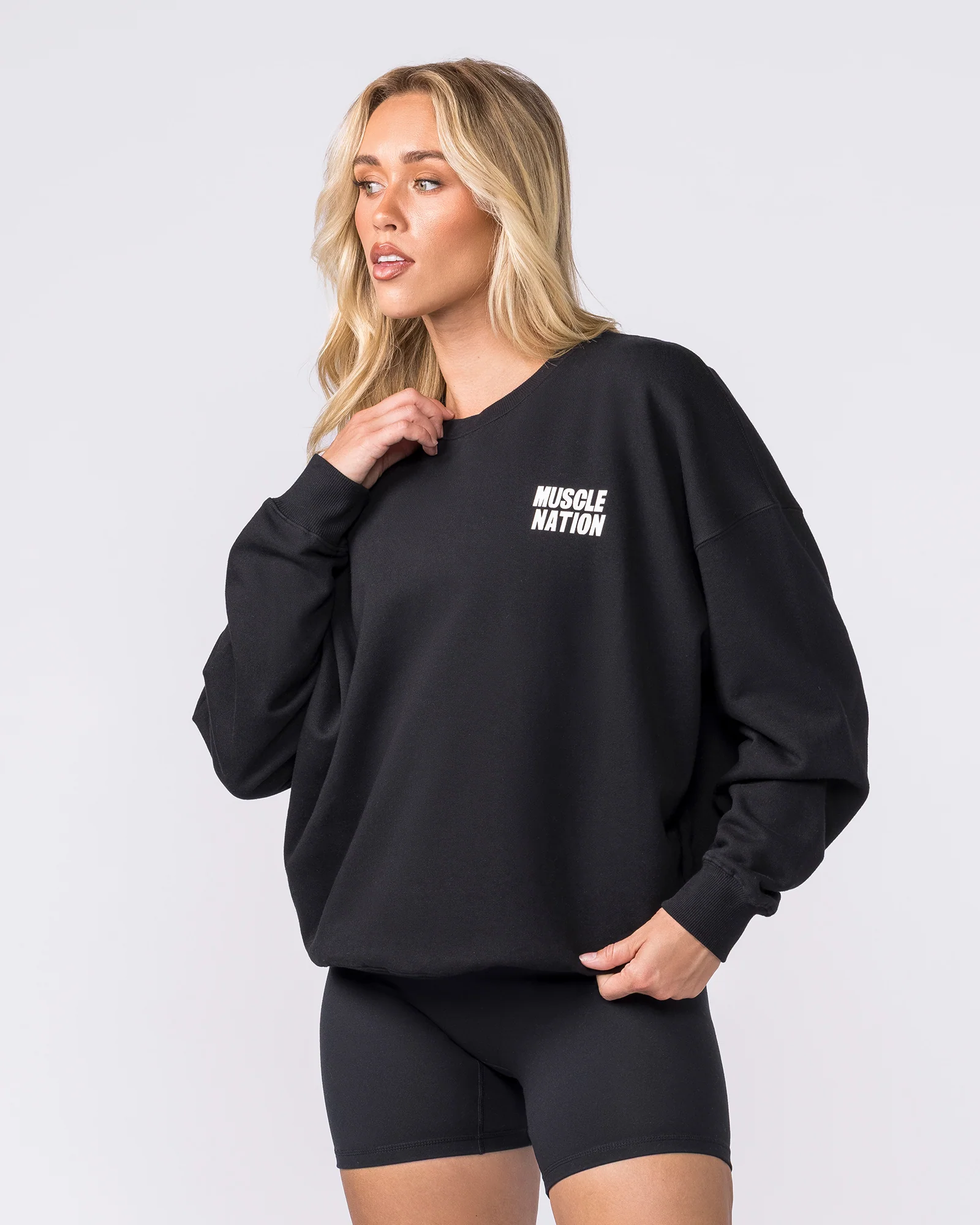 Kick-Start Boxy Pullover - Black - Image 4