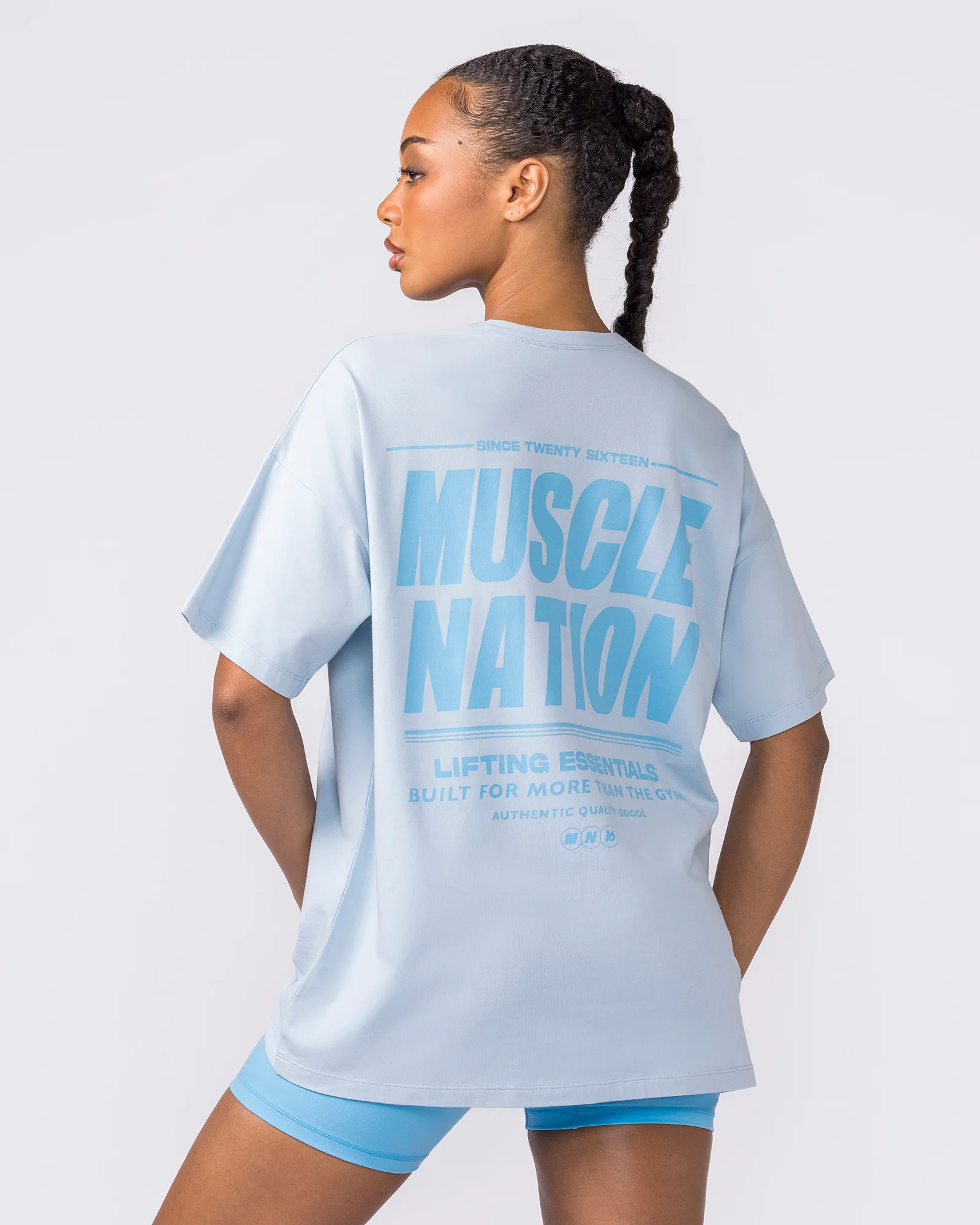 Kick-Start Oversized Tee - Bluebell - Image 4