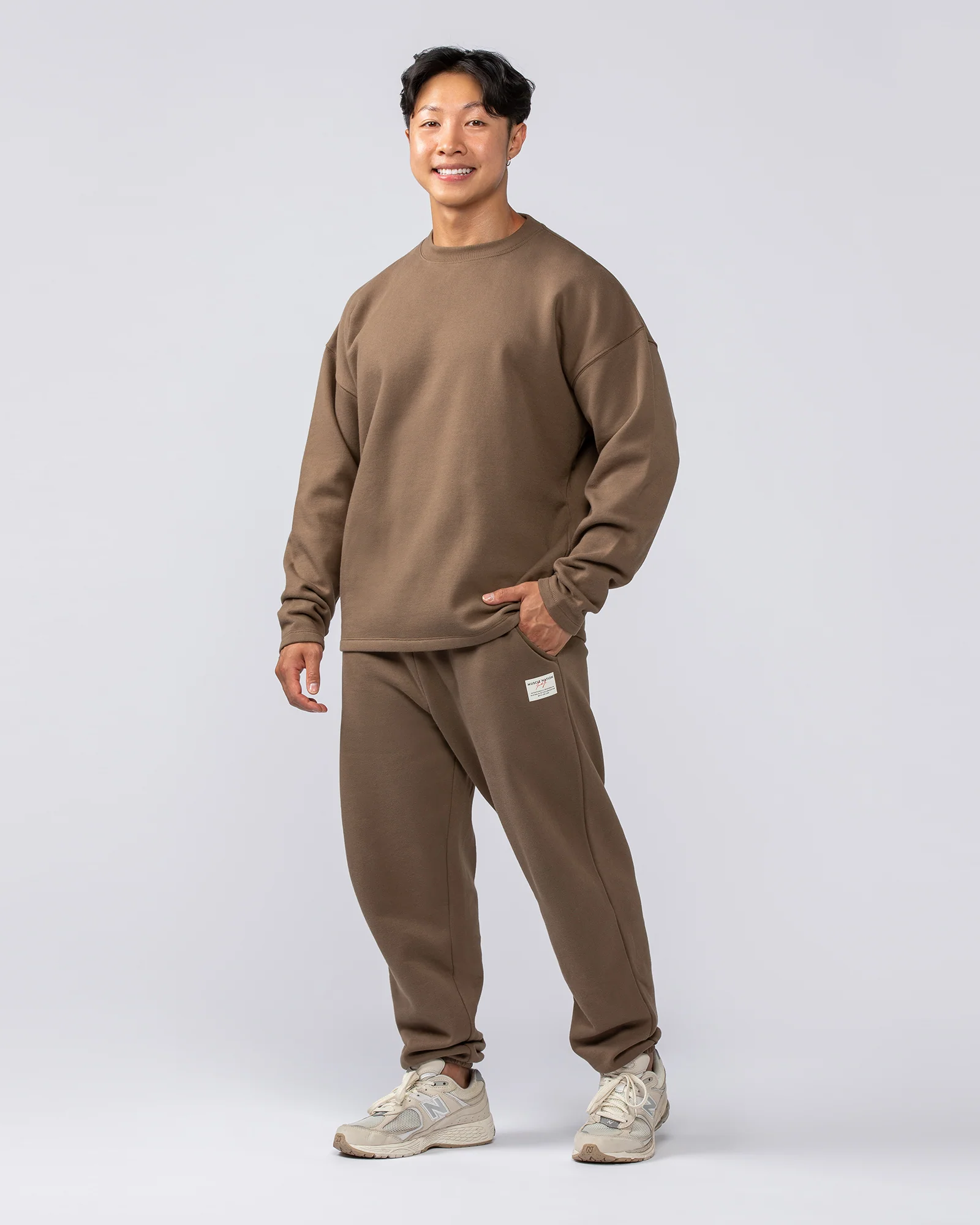 Lee Lem Crew Pullover - Washed Hazelnut - Image 4