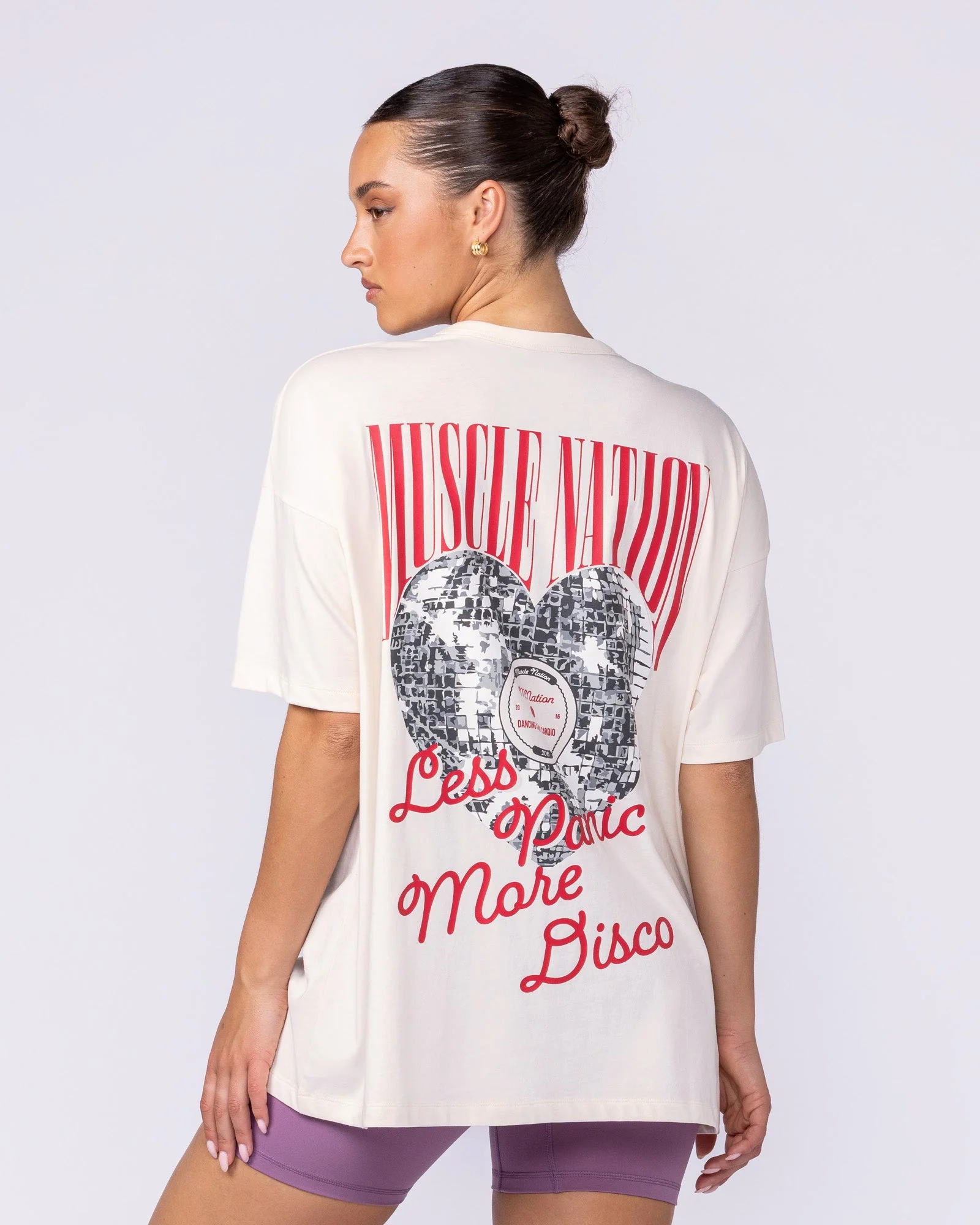 Less Panic More Disco Oversized Tee - Travertine - Image 3