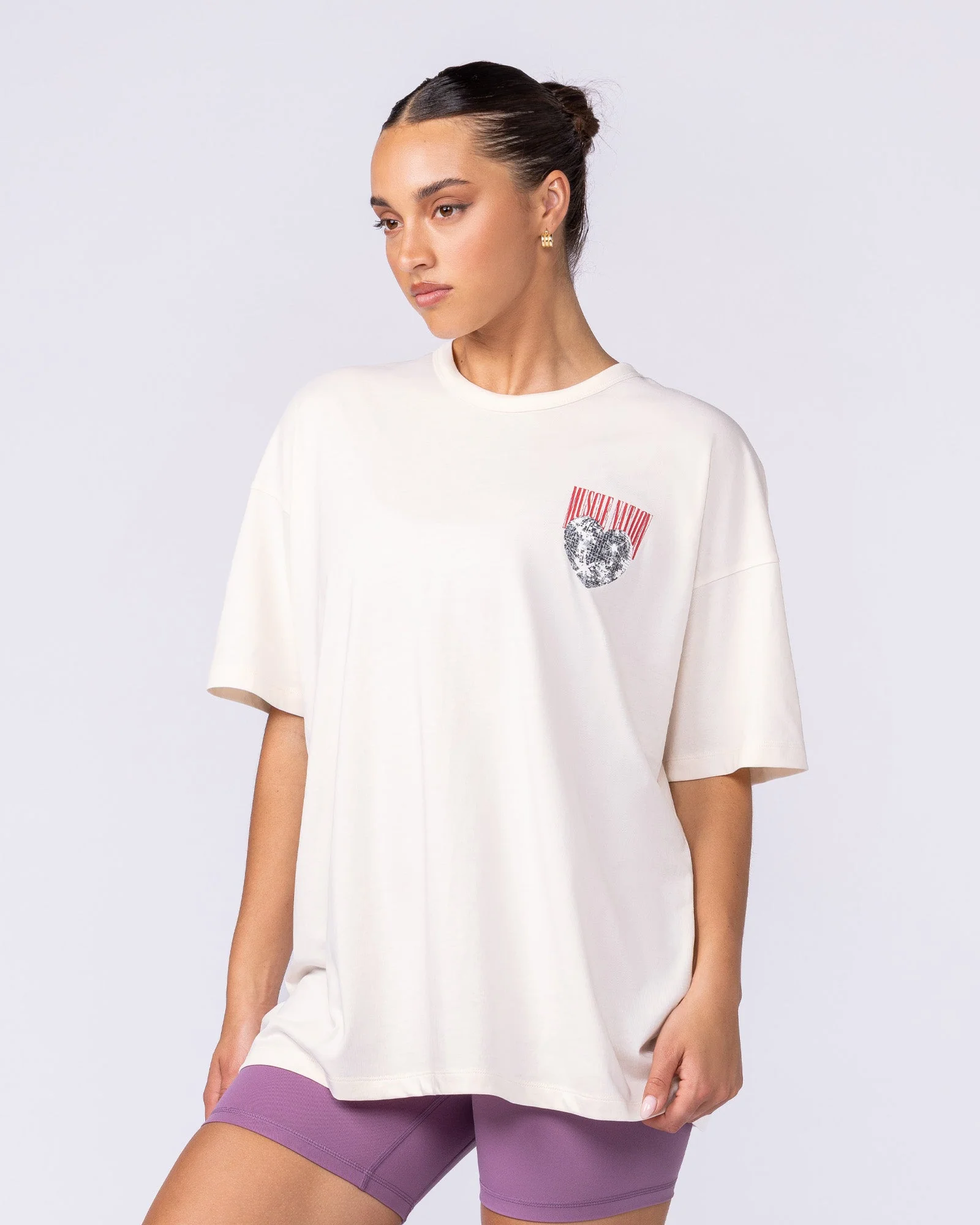 Less Panic More Disco Oversized Tee - Travertine - Image 4
