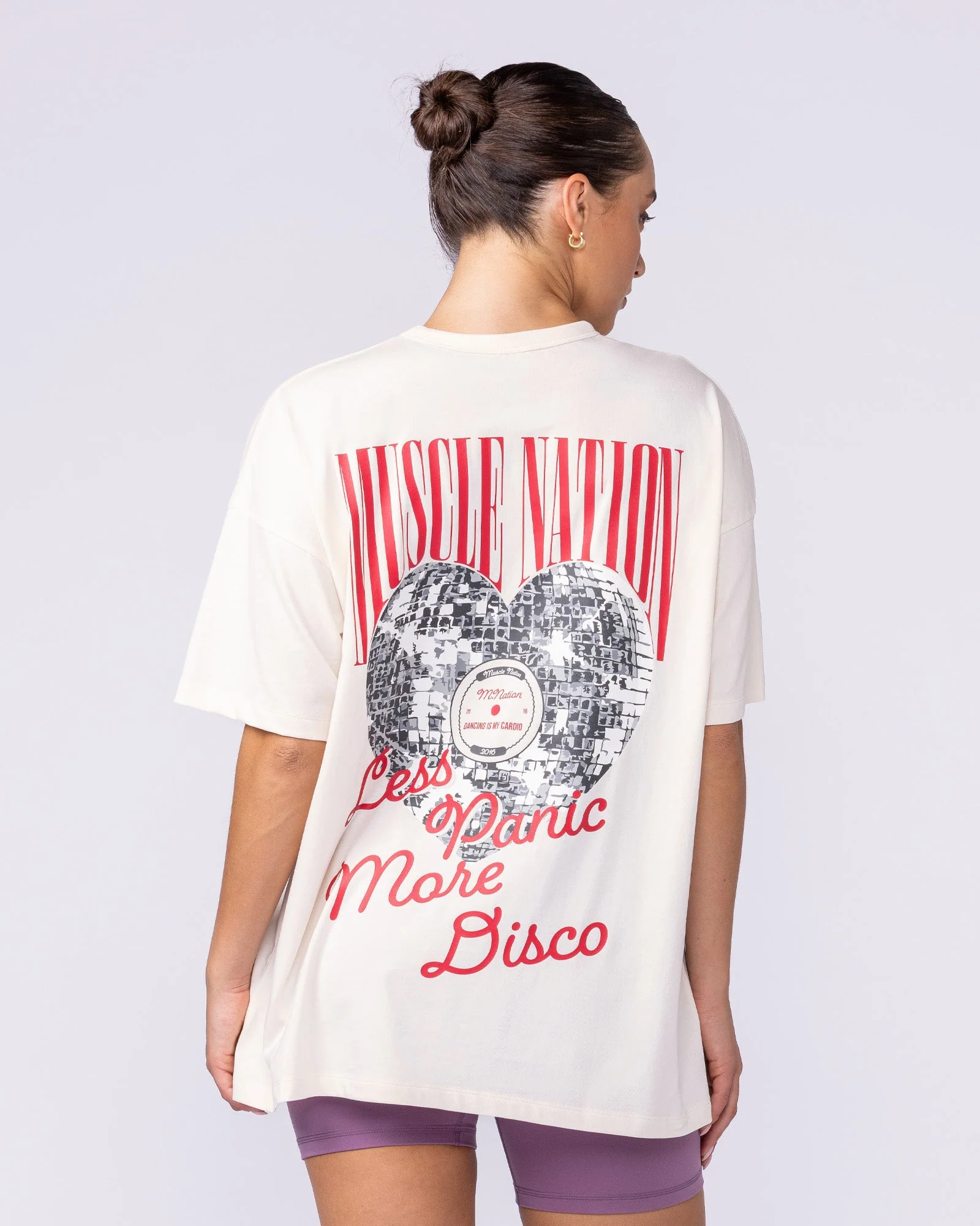 Less Panic More Disco Oversized Tee - Travertine - Image 5