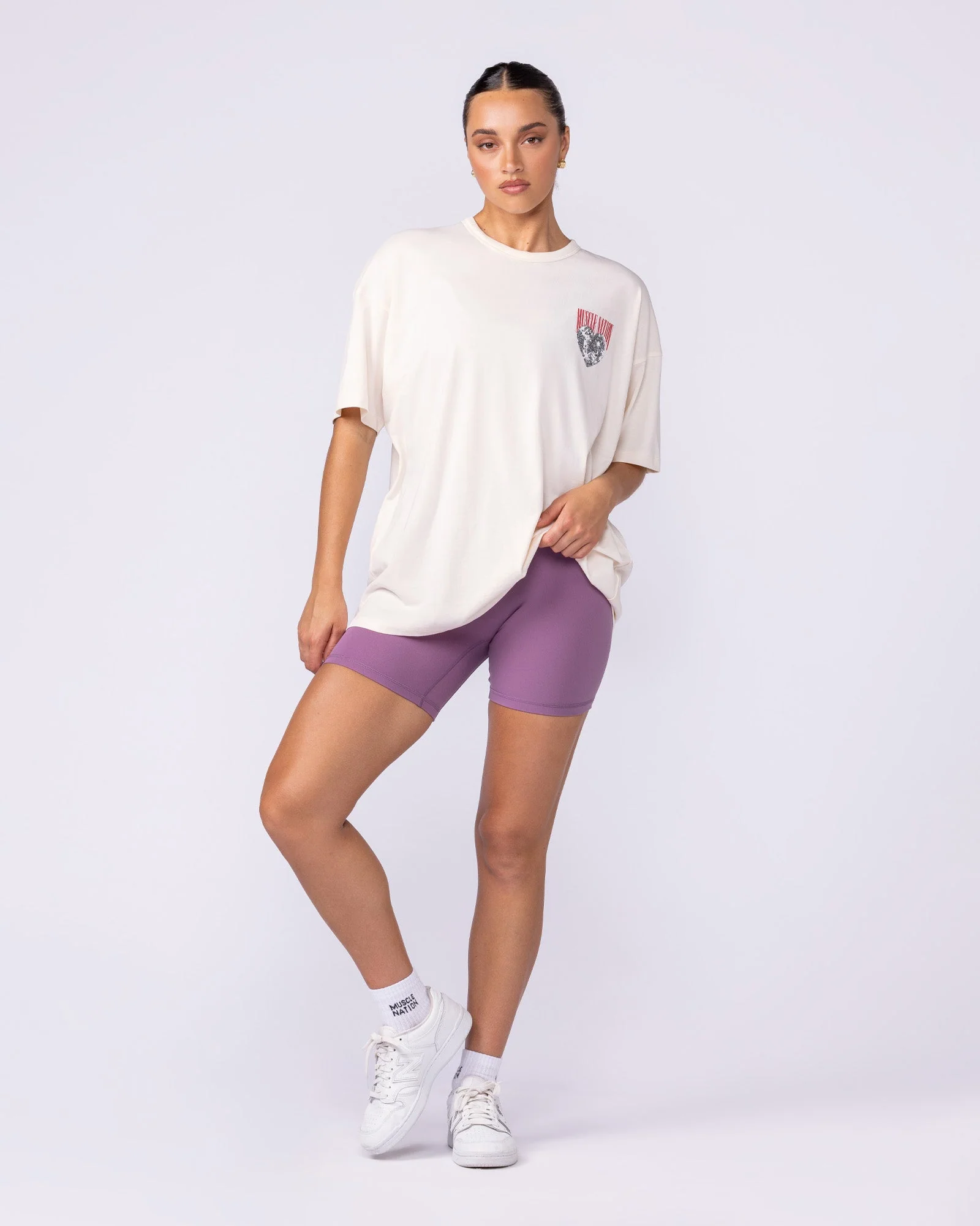 Less Panic More Disco Oversized Tee - Travertine - Image 6