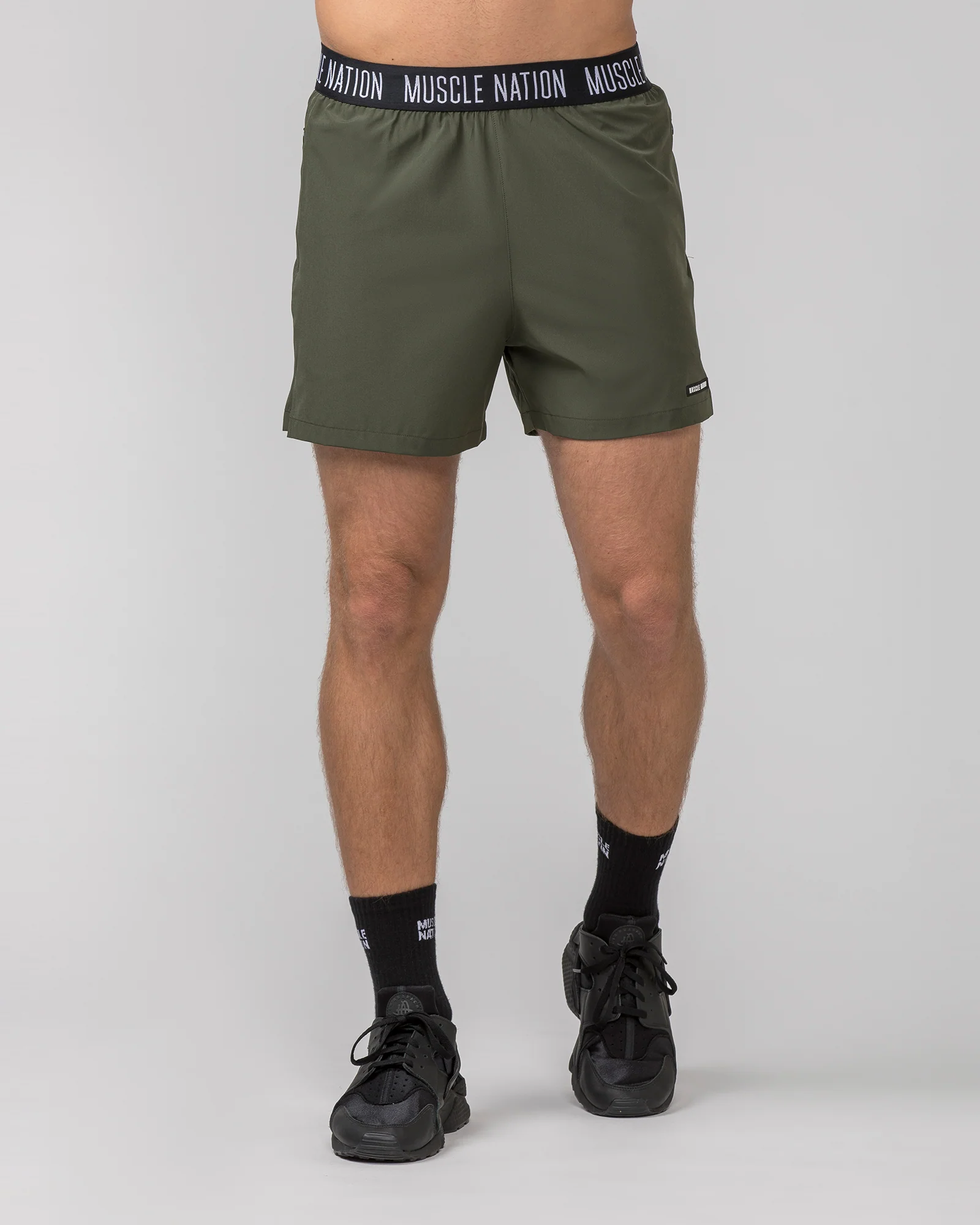 Level Up Training 4" Shorts - Dark Khaki - Image 4