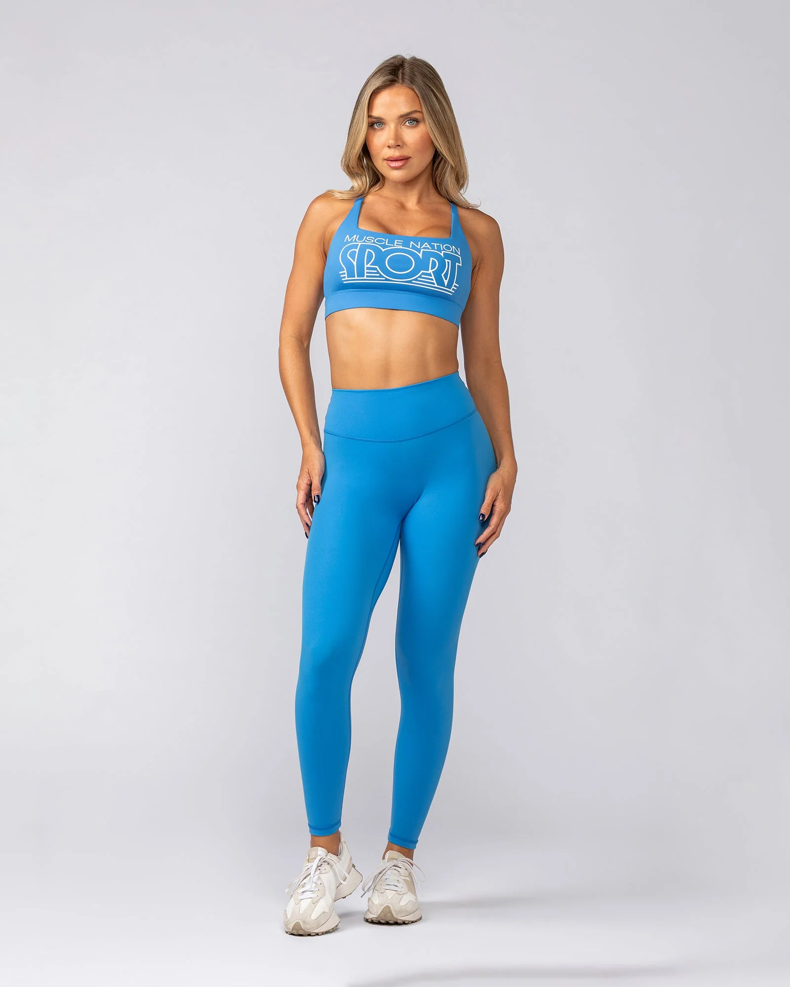 Liberty Zero Rise Ankle Length Leggings - Azure Blue - Image 7