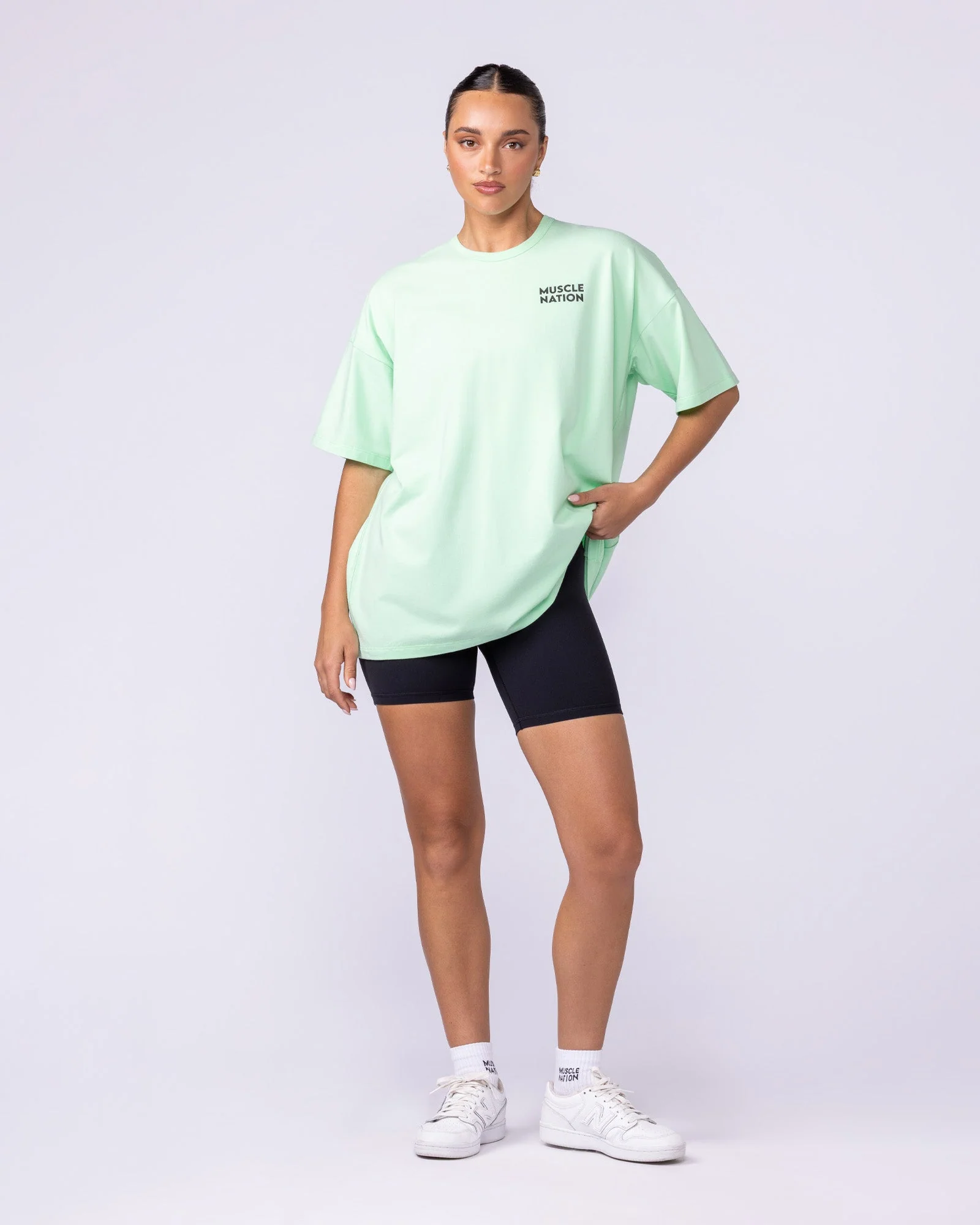 Lifestyle Club Oversized Tee - Lime Splice - Image 2