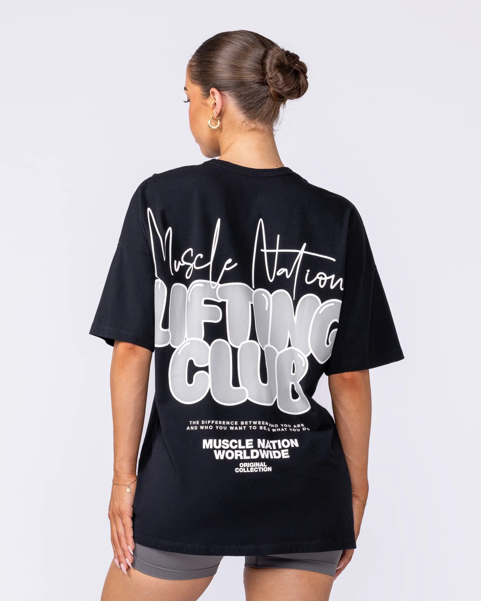 Lifting Club Oversized Tee - Black - Image 4