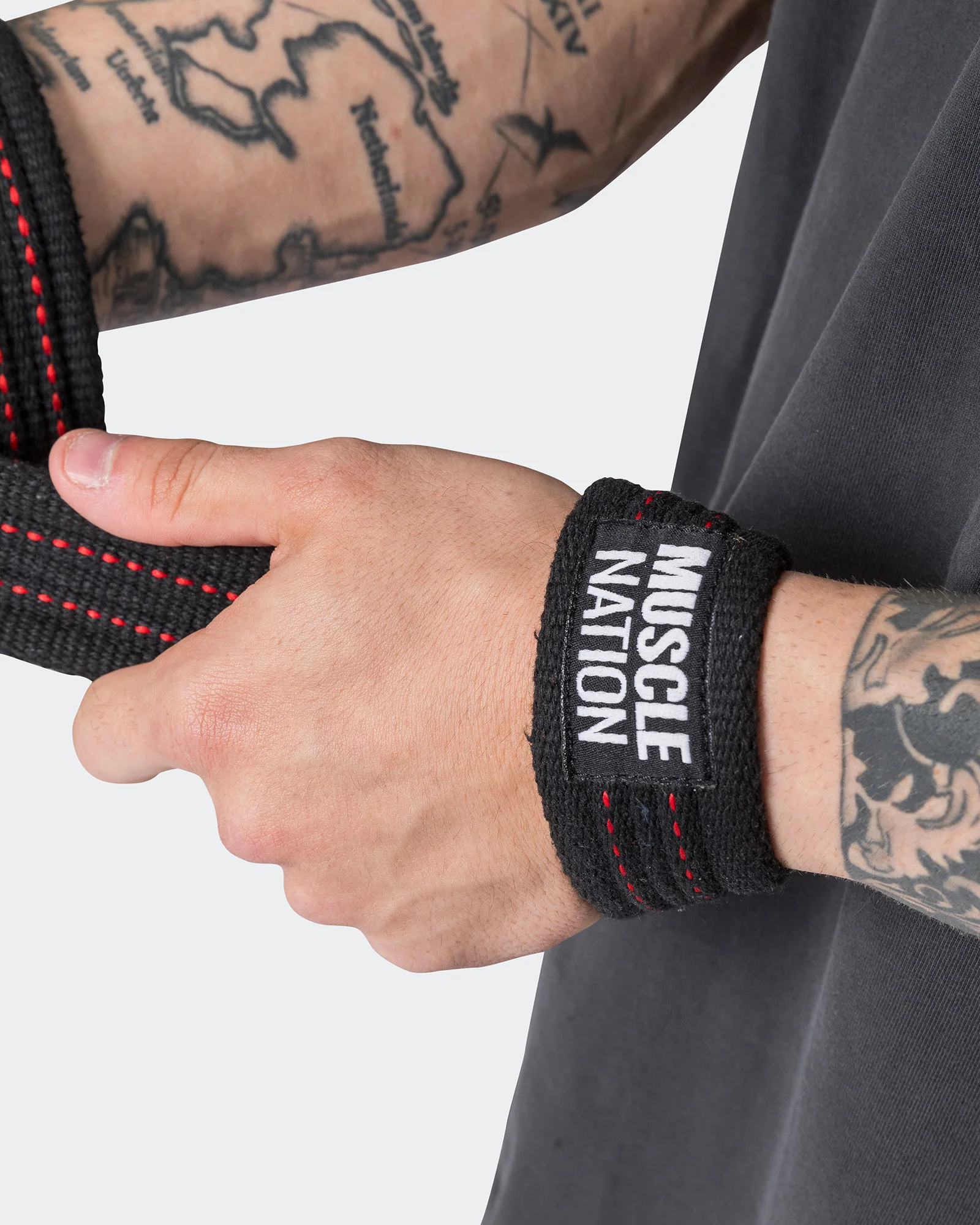 Lifting Straps - Black / Red - Image 6