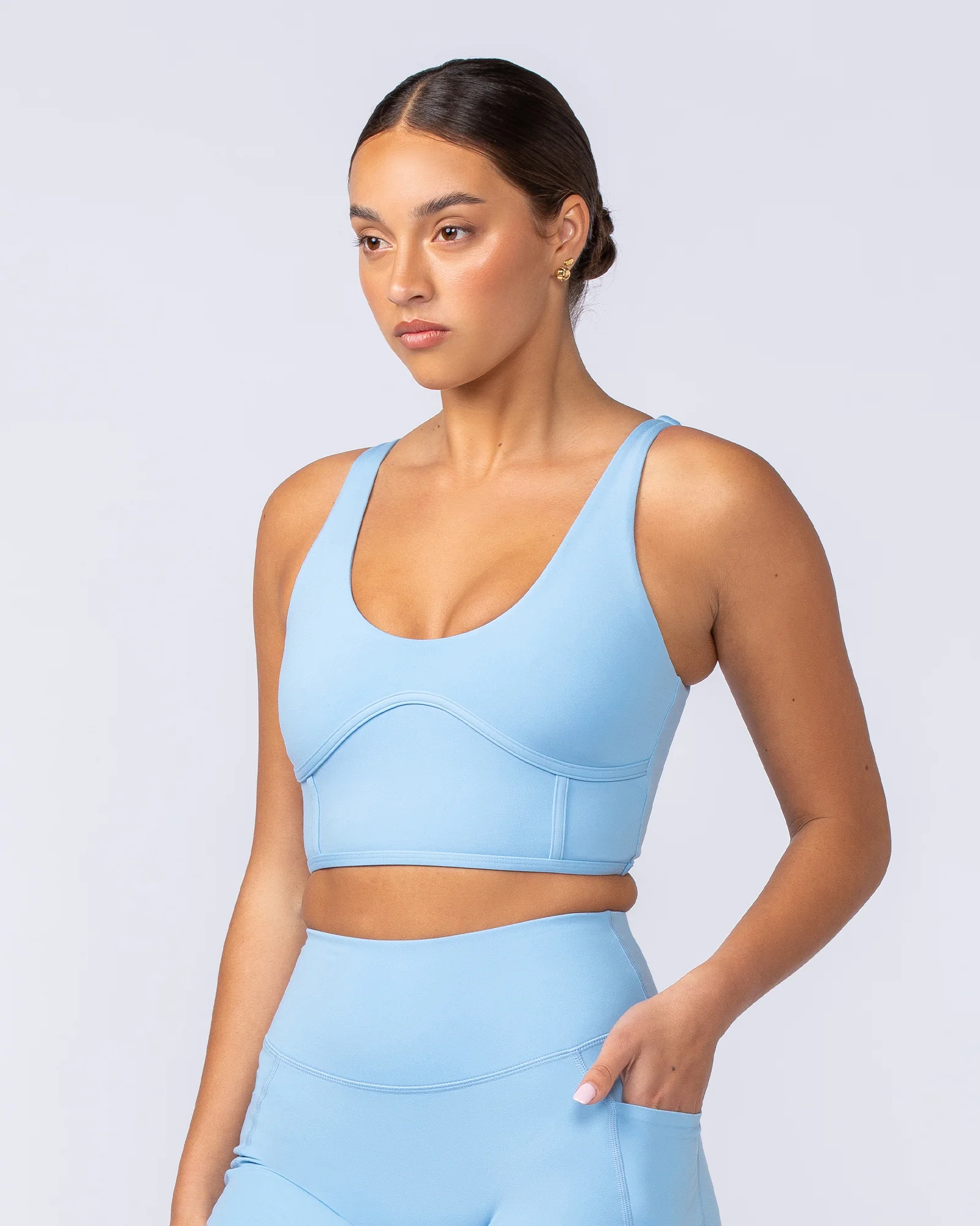 Limitless Longline Bra - Pacific Blue - Image 2
