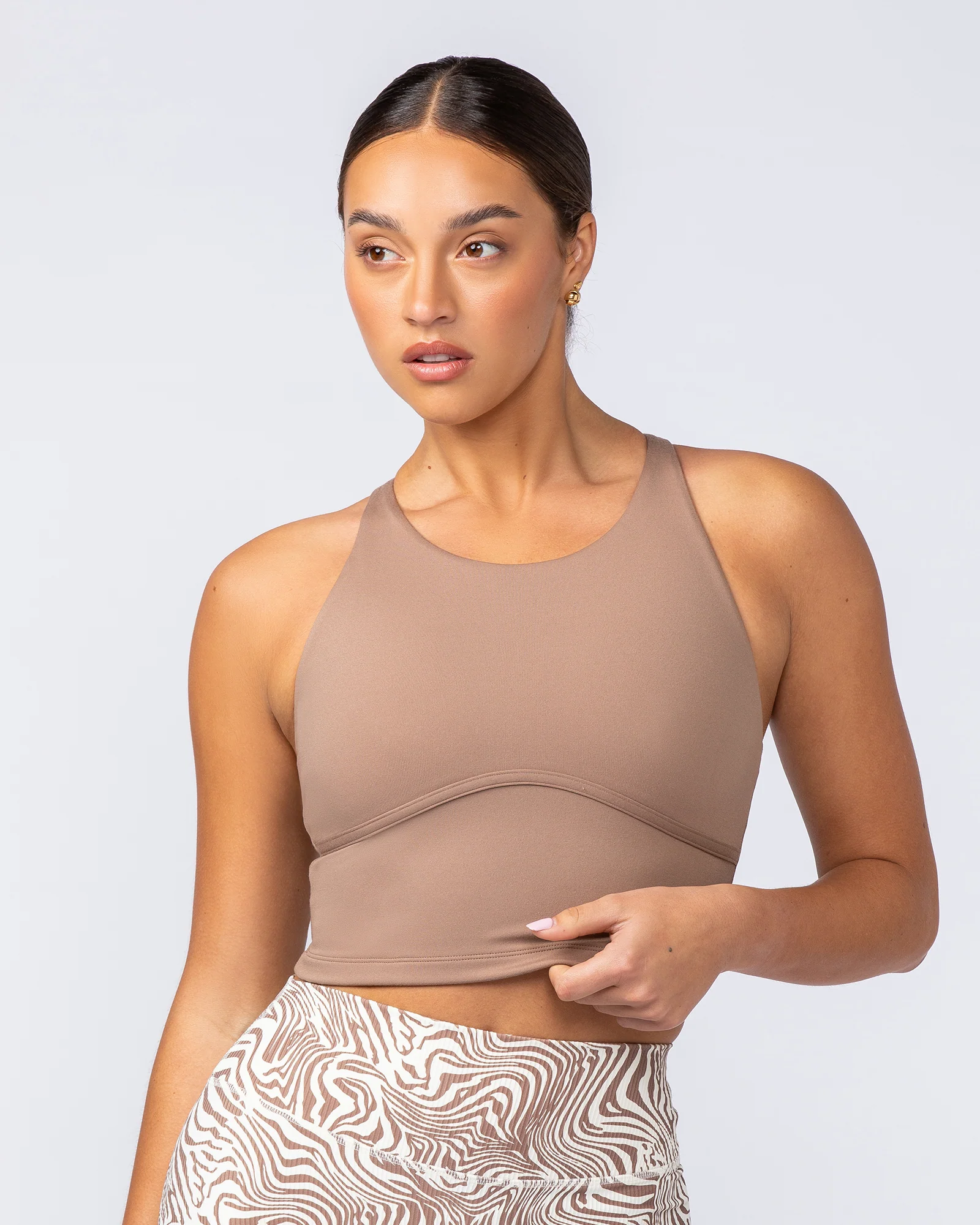 Limitless Cropped Active Tank - Cinnamon - Image 6
