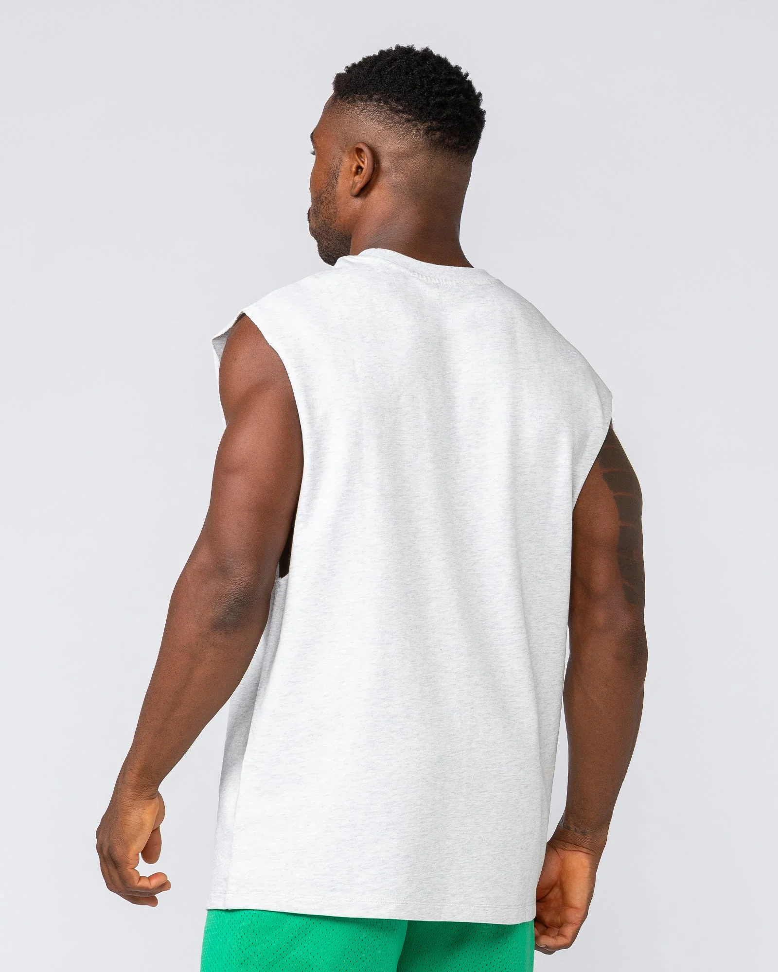 Loopback Muscle Tank - Snow Grey Marl - Image 4