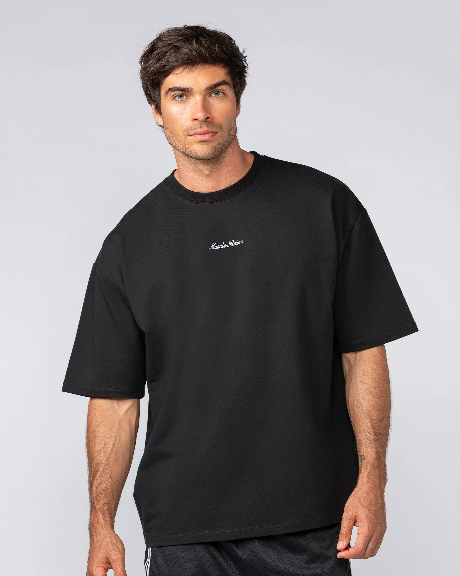 Loopback Oversized Tee - Black - Image 2