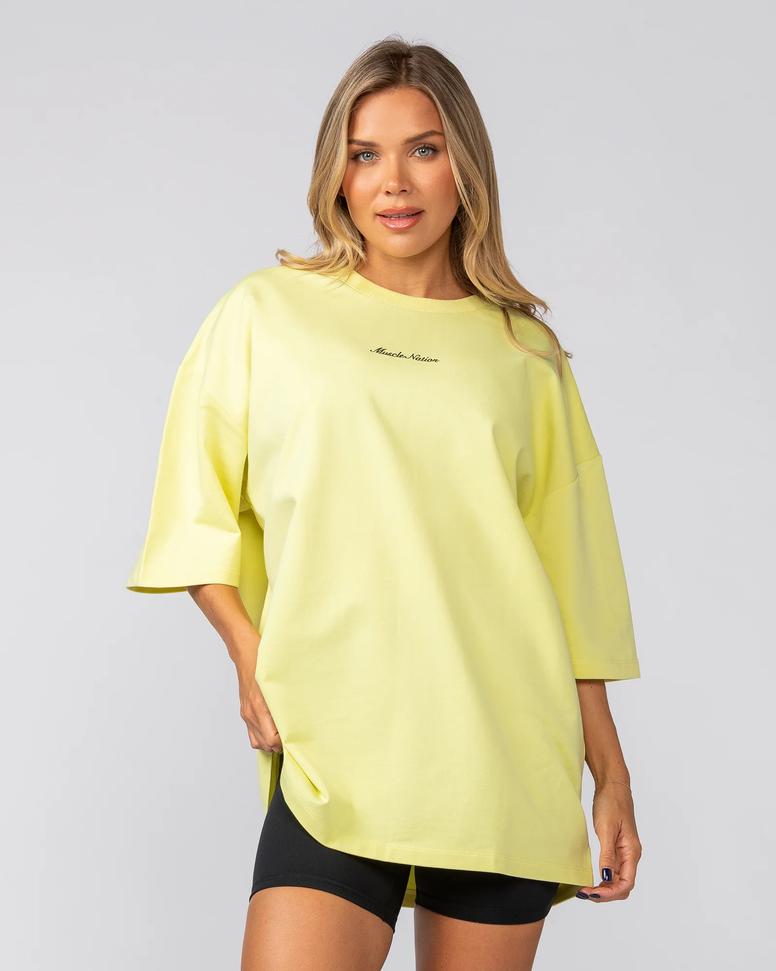 Loopback Oversized Tee - Pale Limeade - Image 8