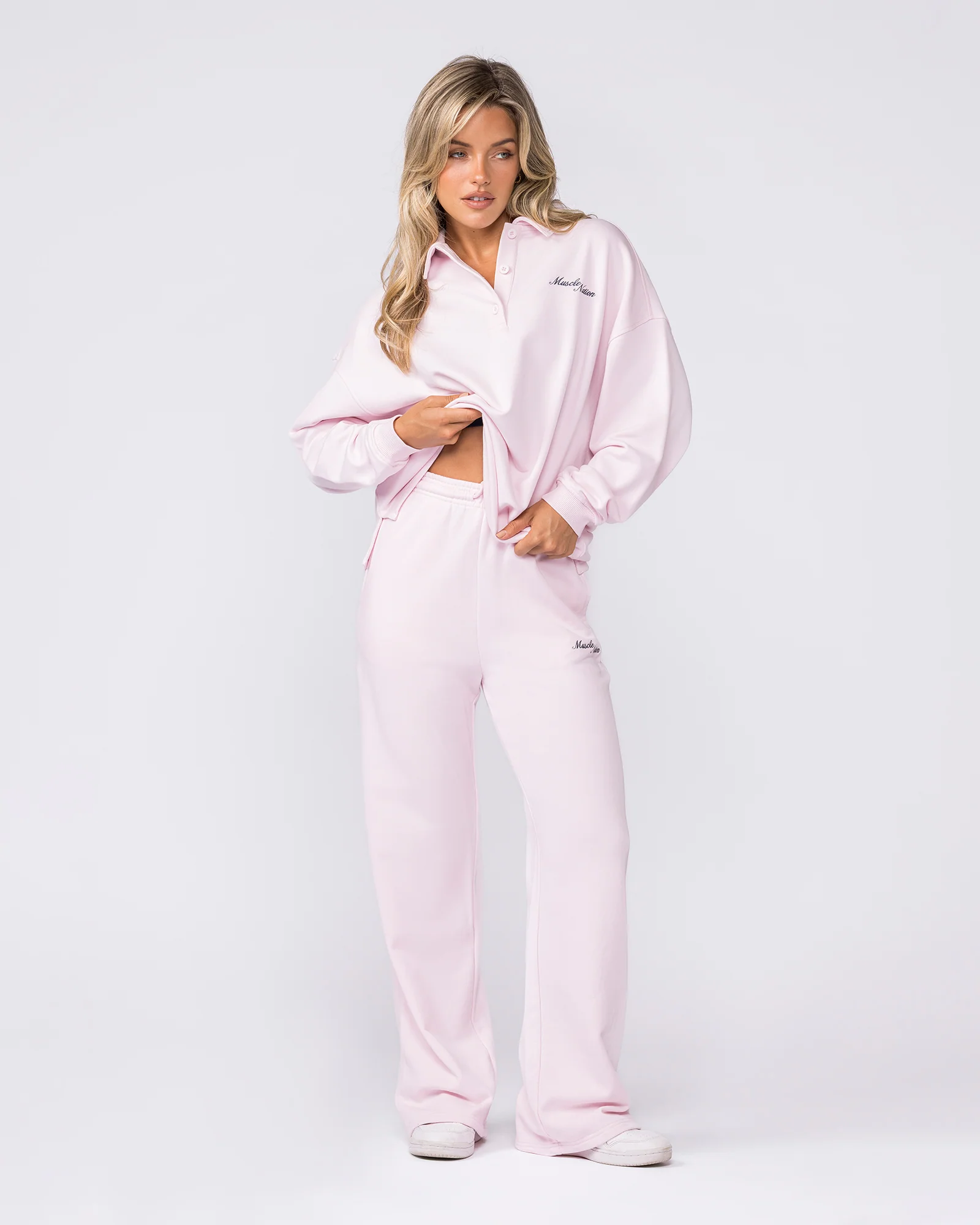 Loopback Straight Leg Trackies - Babydoll - Image 6