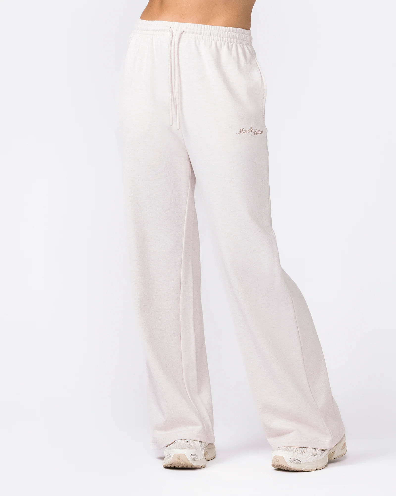 Loopback Straight Leg Trackies - Dew Marl - Image 4