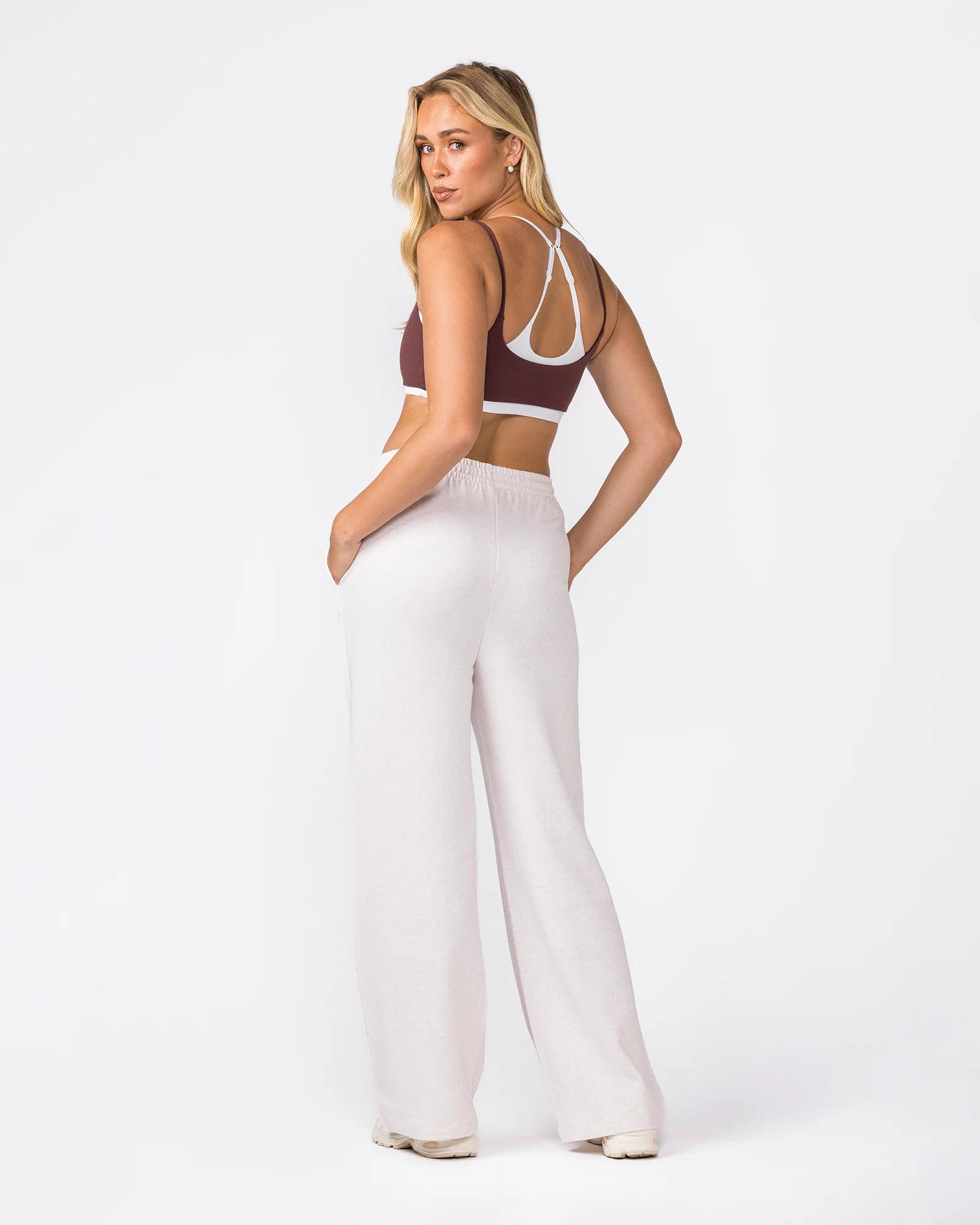 Loopback Straight Leg Trackies - Dew Marl - Image 8