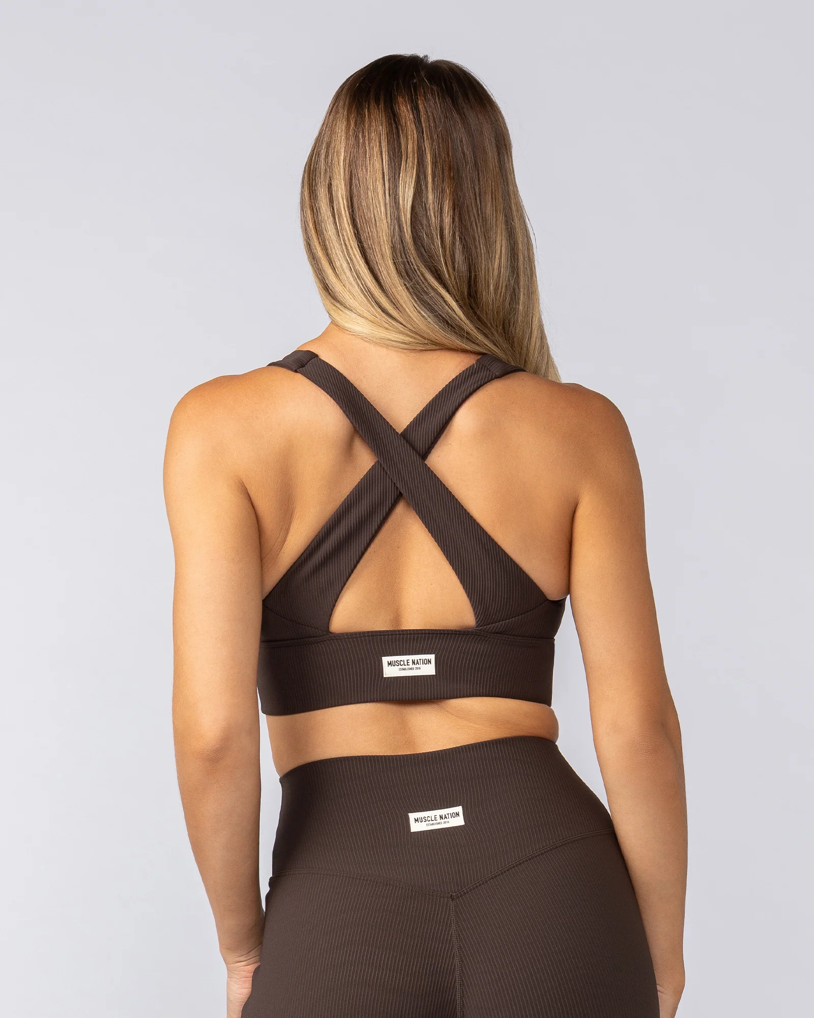 Lover Longline Rib Bra - Cocoa - Image 4