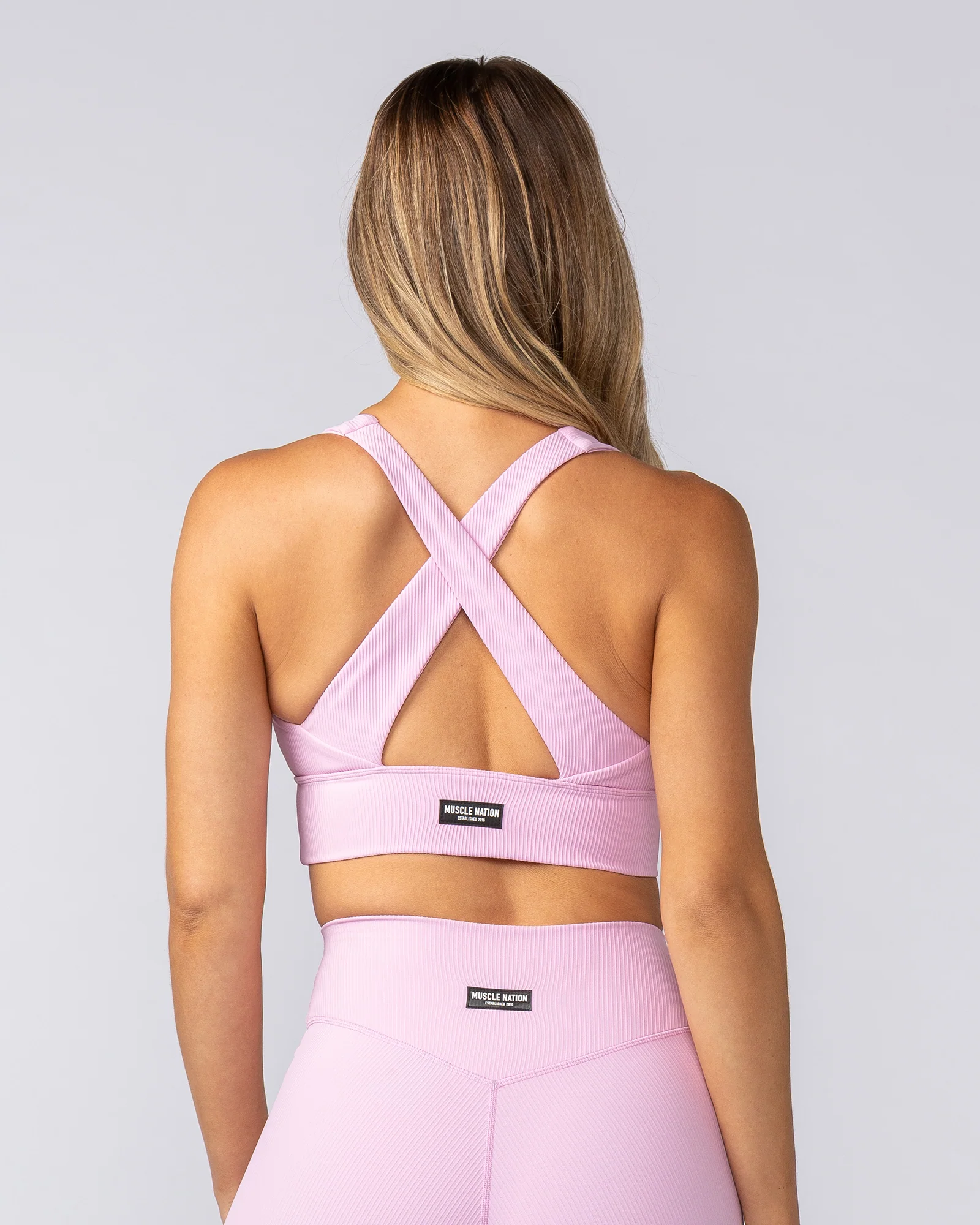 Lover Longline Rib Bra - Fairy Floss - Image 4