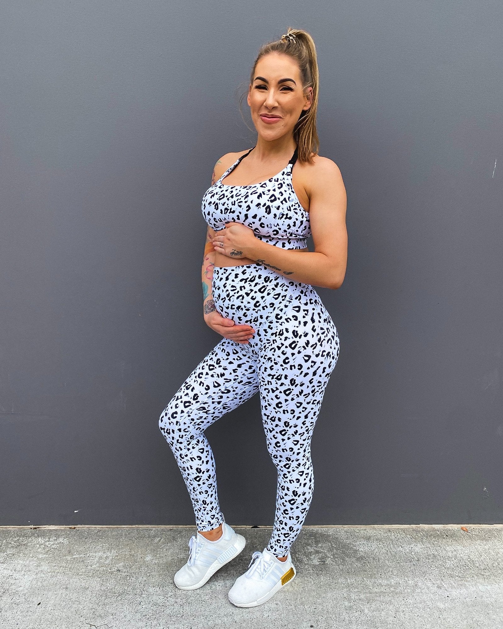 Maternity Leggings - Snow Leopard - Image 3