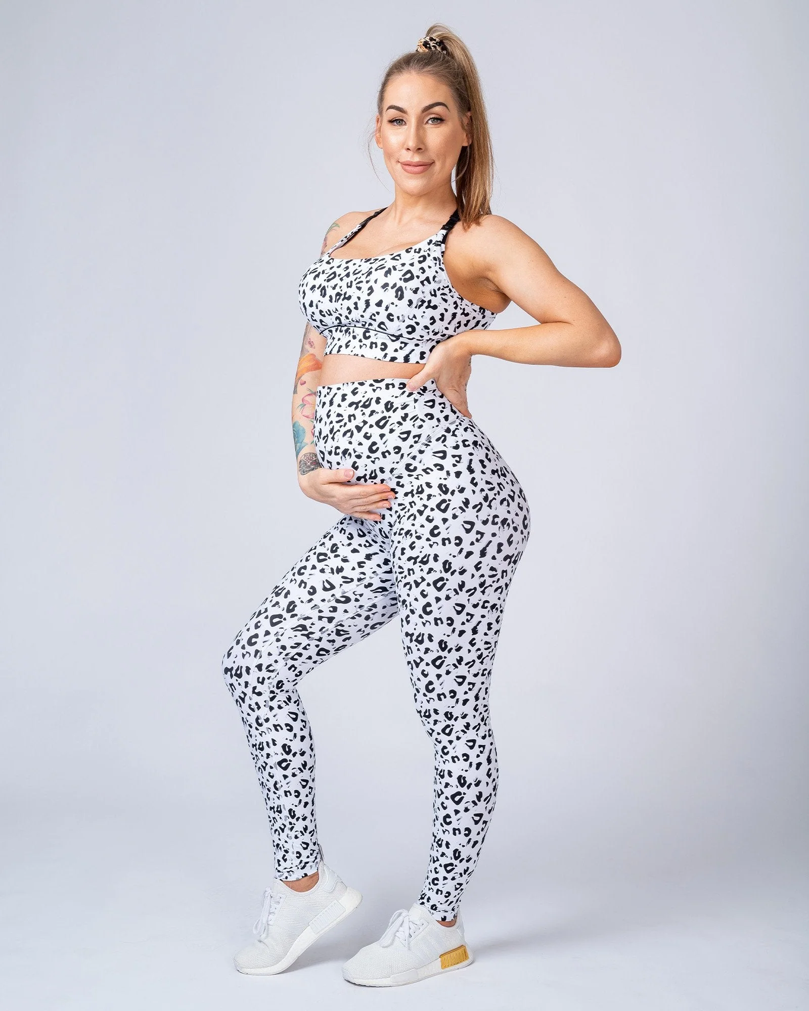 Maternity Leggings - Snow Leopard - Image 6
