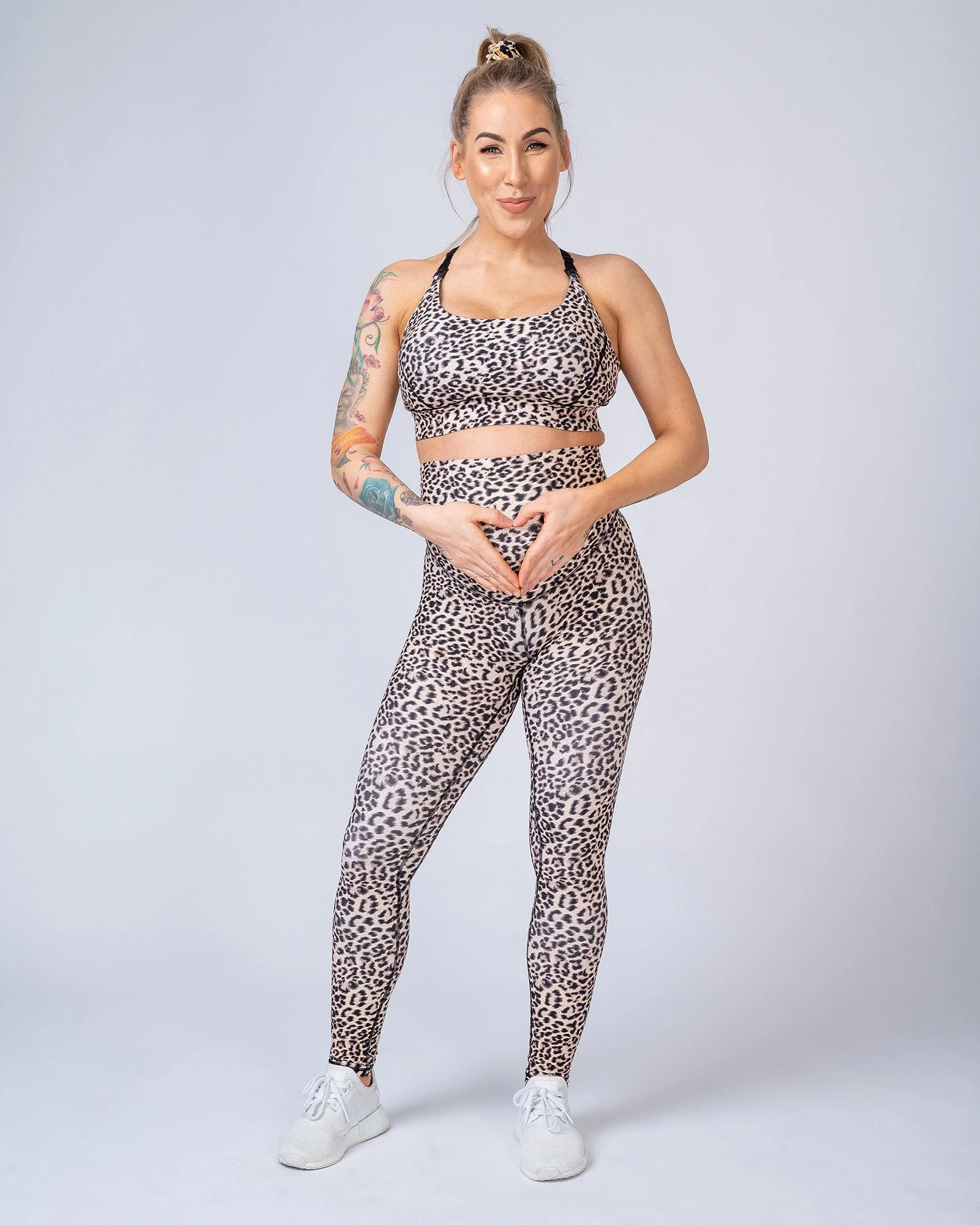 Maternity Leggings - Yellow Leopard - Image 3