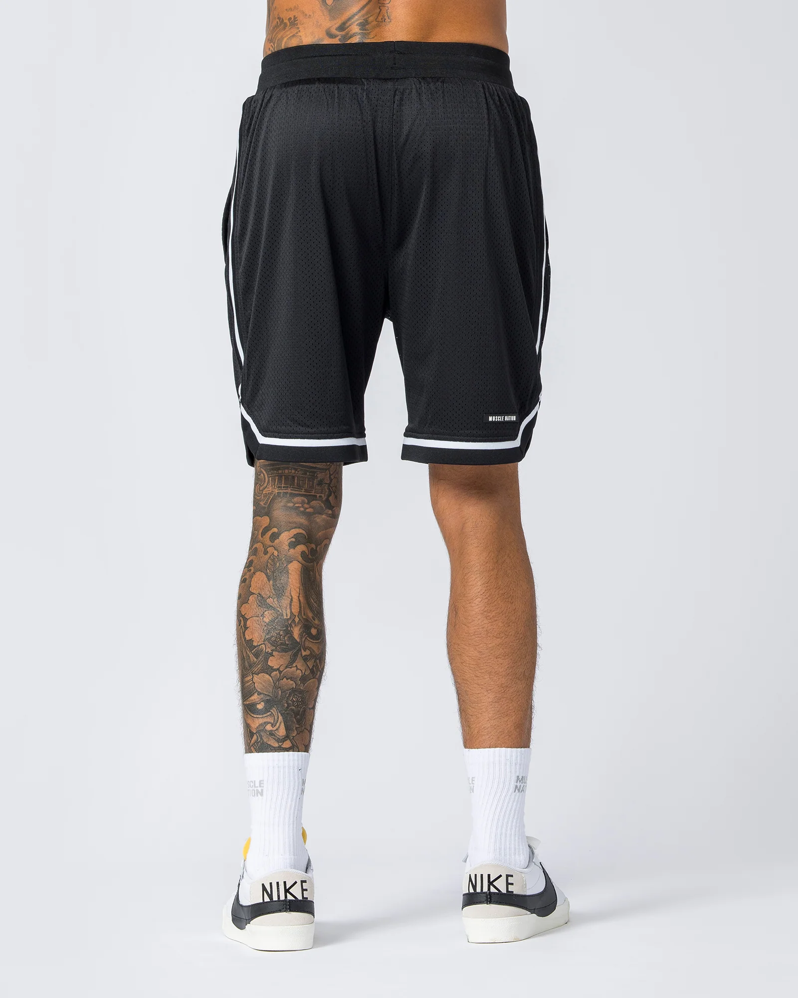 Mens 8" Basketball Shorts - Black - Image 6