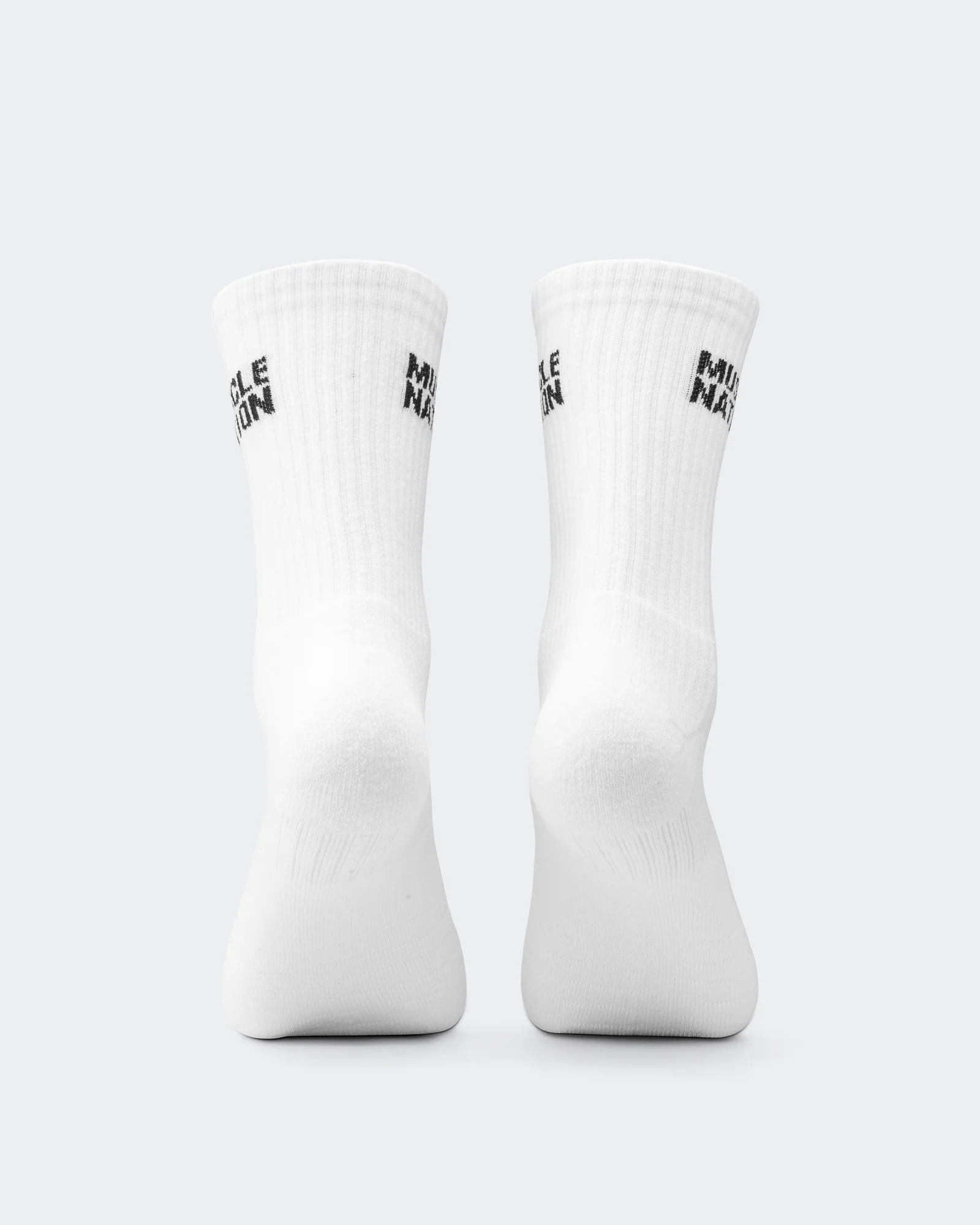 Mens Essential Crew Socks (2x Pack) - White - Image 2