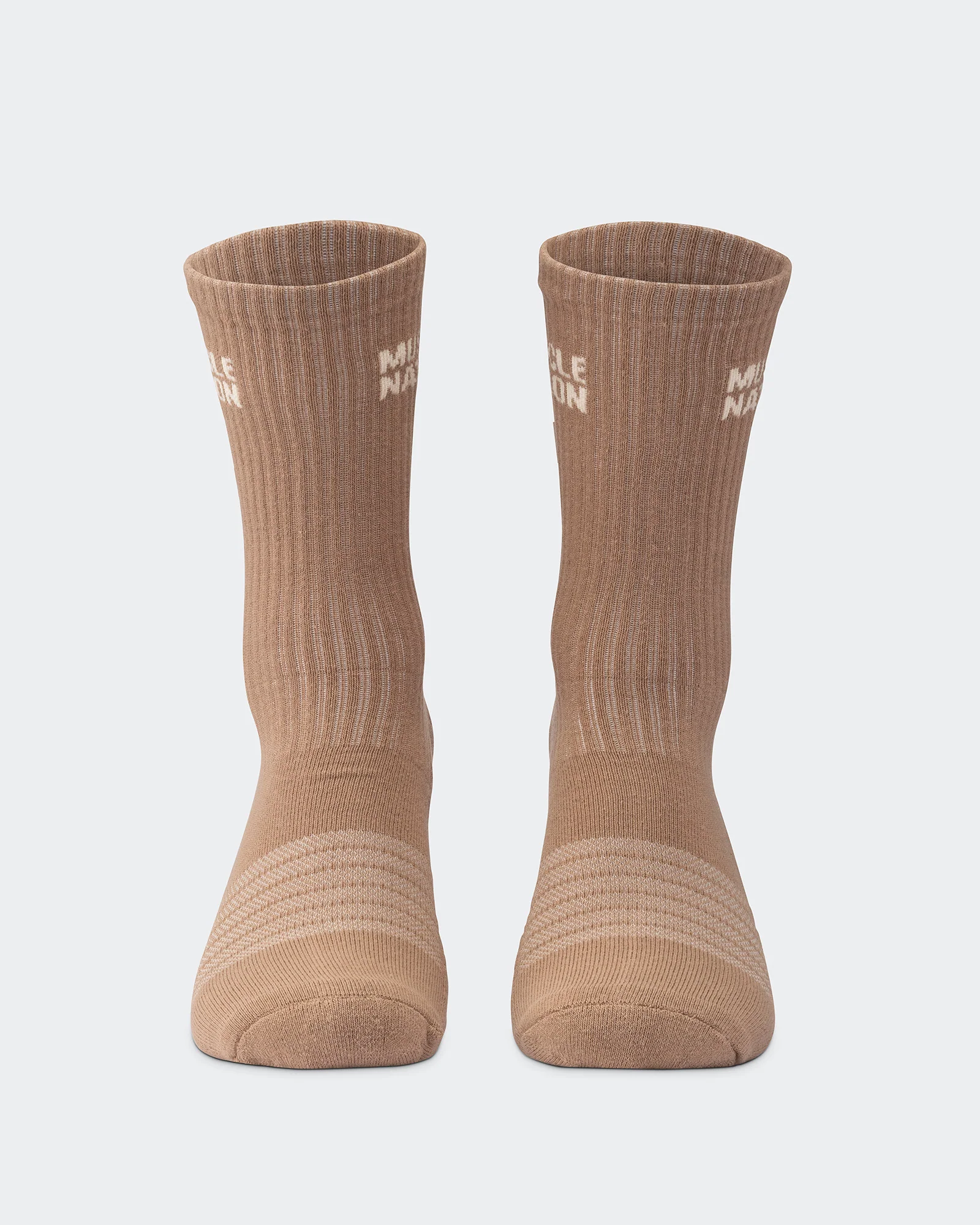 Mens Essential Crew Socks (3x Pack) - Cream / Eggshell / Evergreen - Image 4
